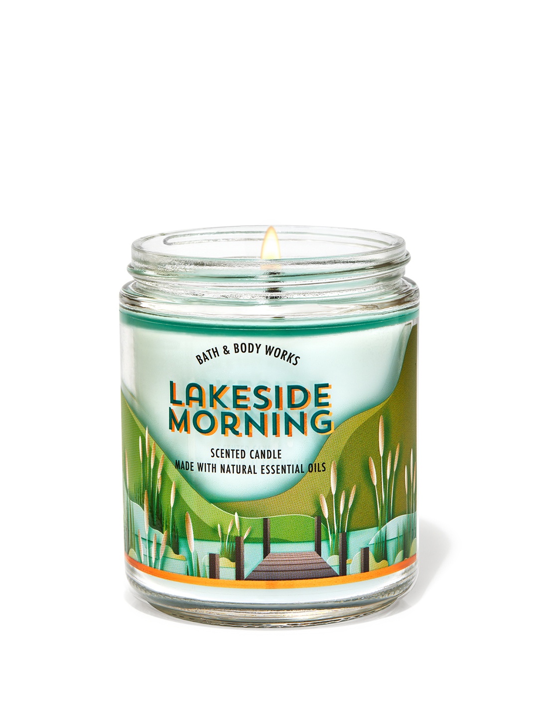 

Bath & Body Works Lakeside Morning Single Wick Scented Candle - 198 g, Blue