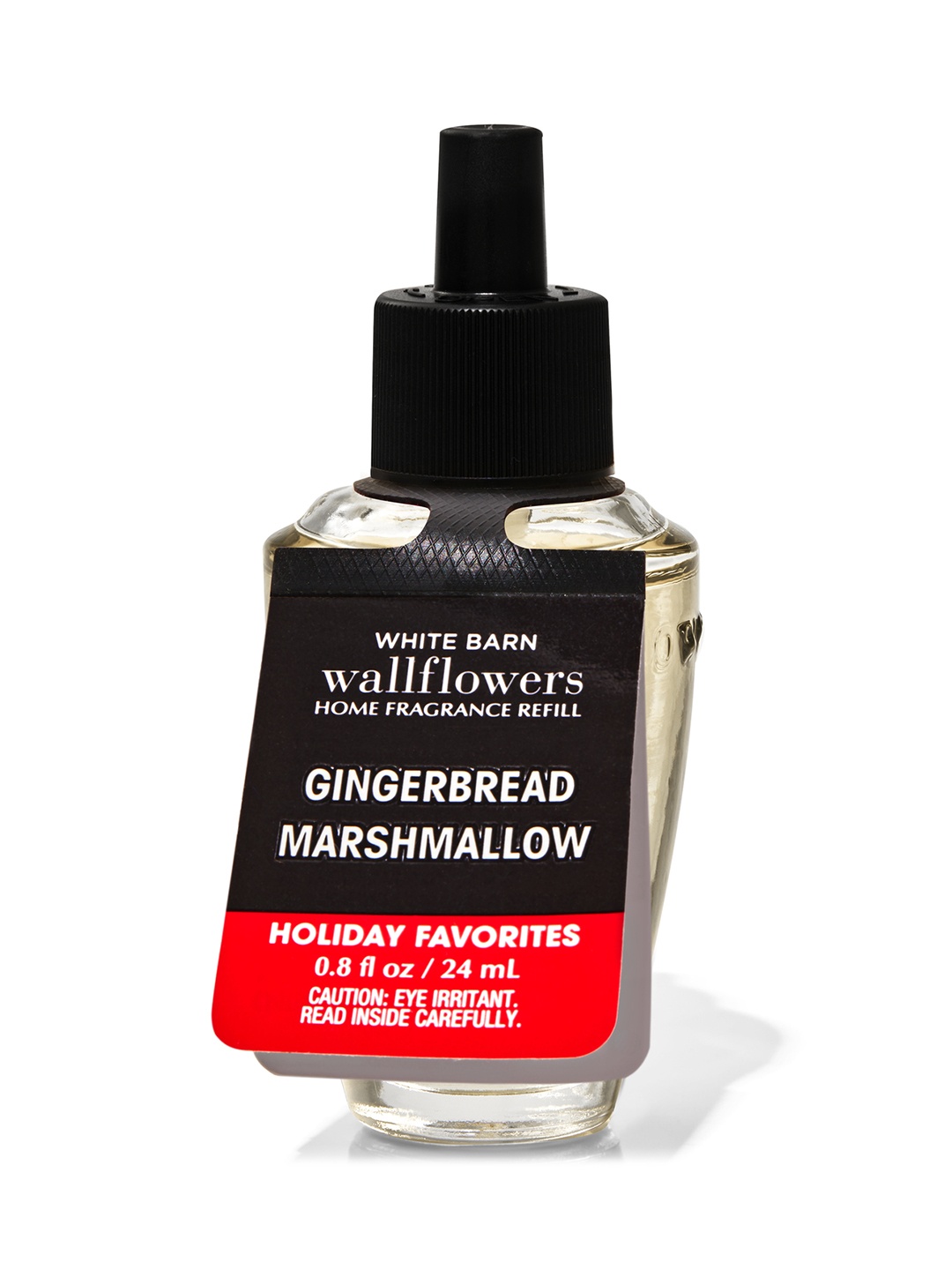 

Bath & Body Works White Barn Gingerbread Marshmallow Wallflowers Home Fragrance Refill-24 ml, Transparent