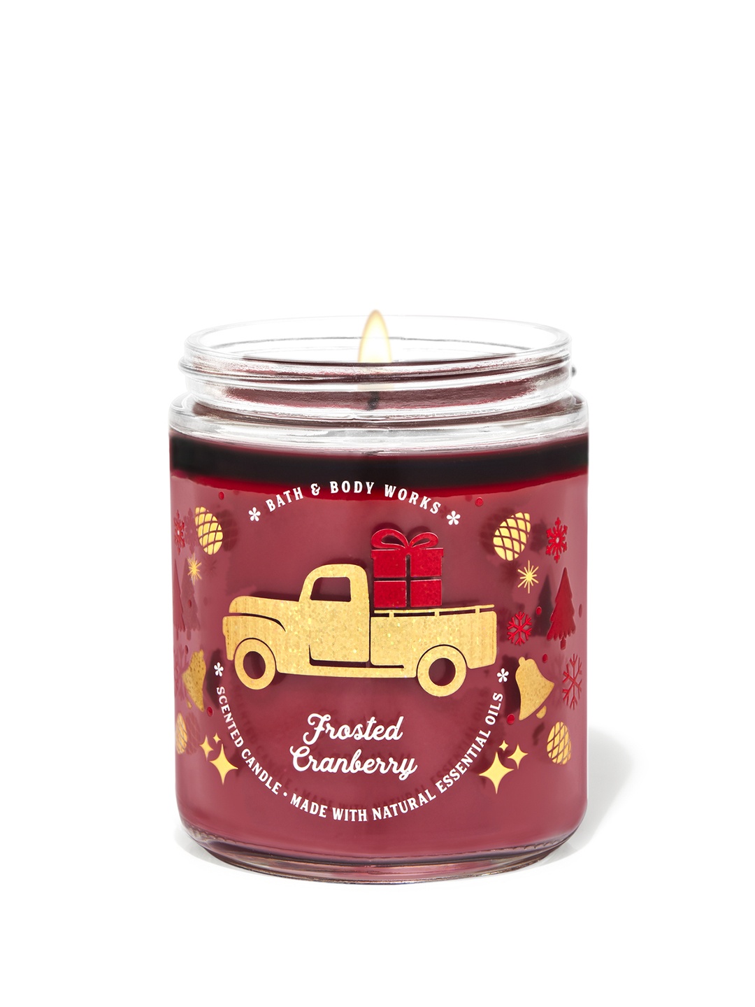 

Bath & Body Works Frosted Cranberry Single Wick Scented Candle 198 g, Brown
