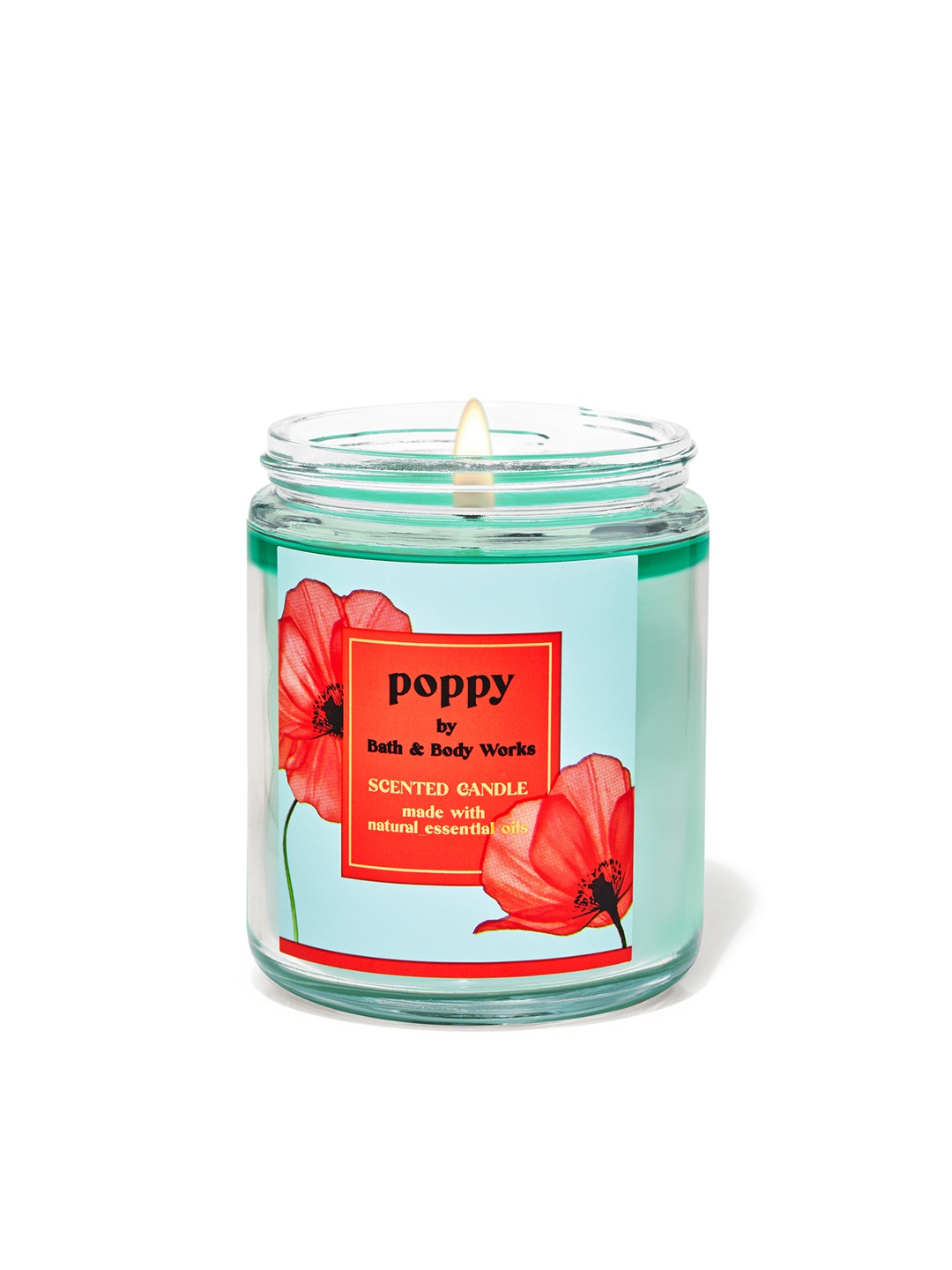 

Bath & Body Works Poppy Single Wick Scented Candle - 198 g, Blue