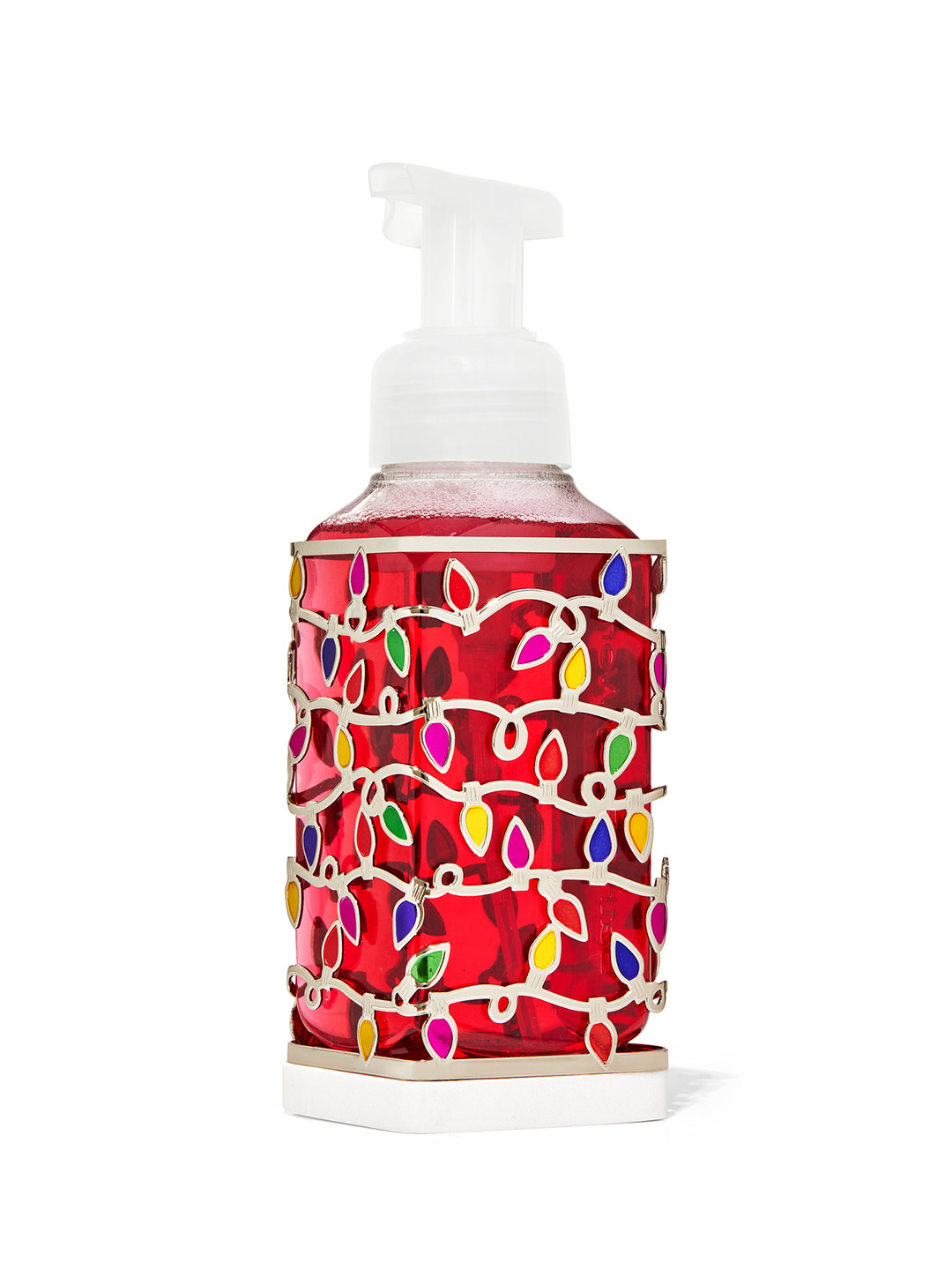 

Bath & Body Works Christmas Lights Gentle Foaming Hand Soap Holder, Silver