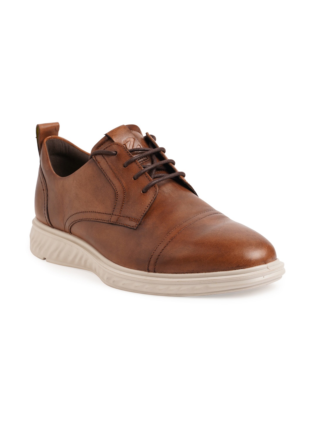 

ECCO Men Brown Leather Walking Non-Marking Shoes