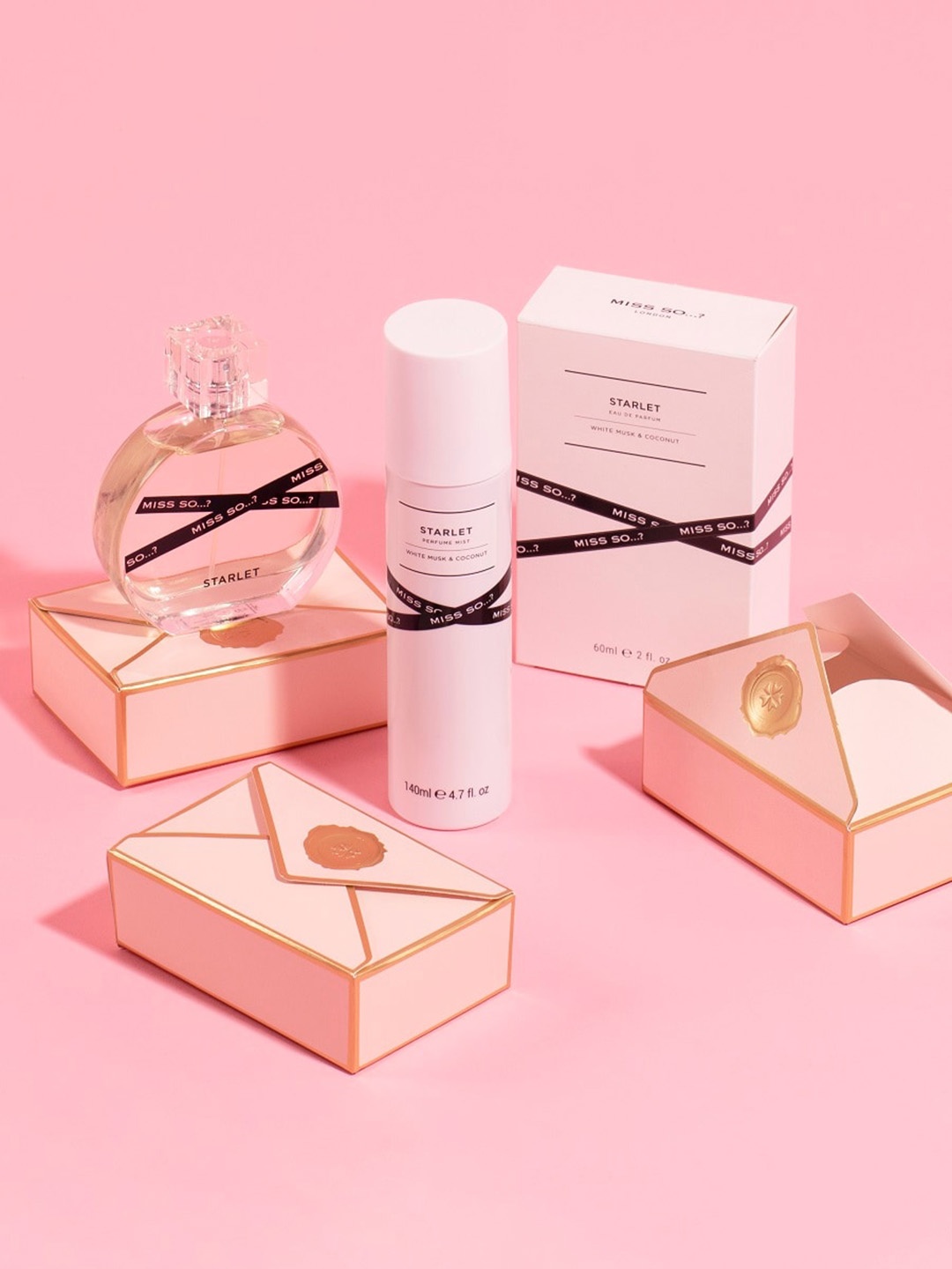 

SO Miss So... Starlet White Musk & Coconut Perfume Mist 140ml, Transparent