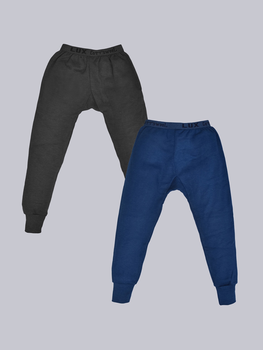 

Lux Cottswool Boys Pack Of 2 Solid Thermal Bottoms, Black