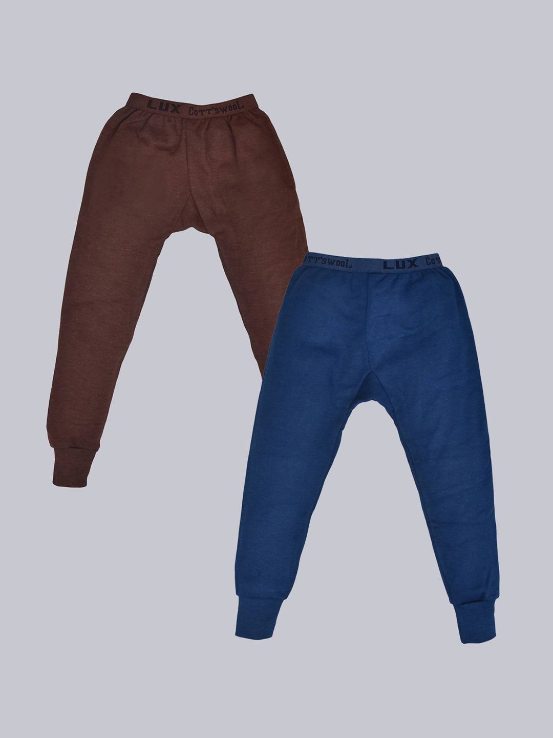 

Lux Cottswool Boys Pack Of 2 Solid Cotton Thermal Bottoms, Blue