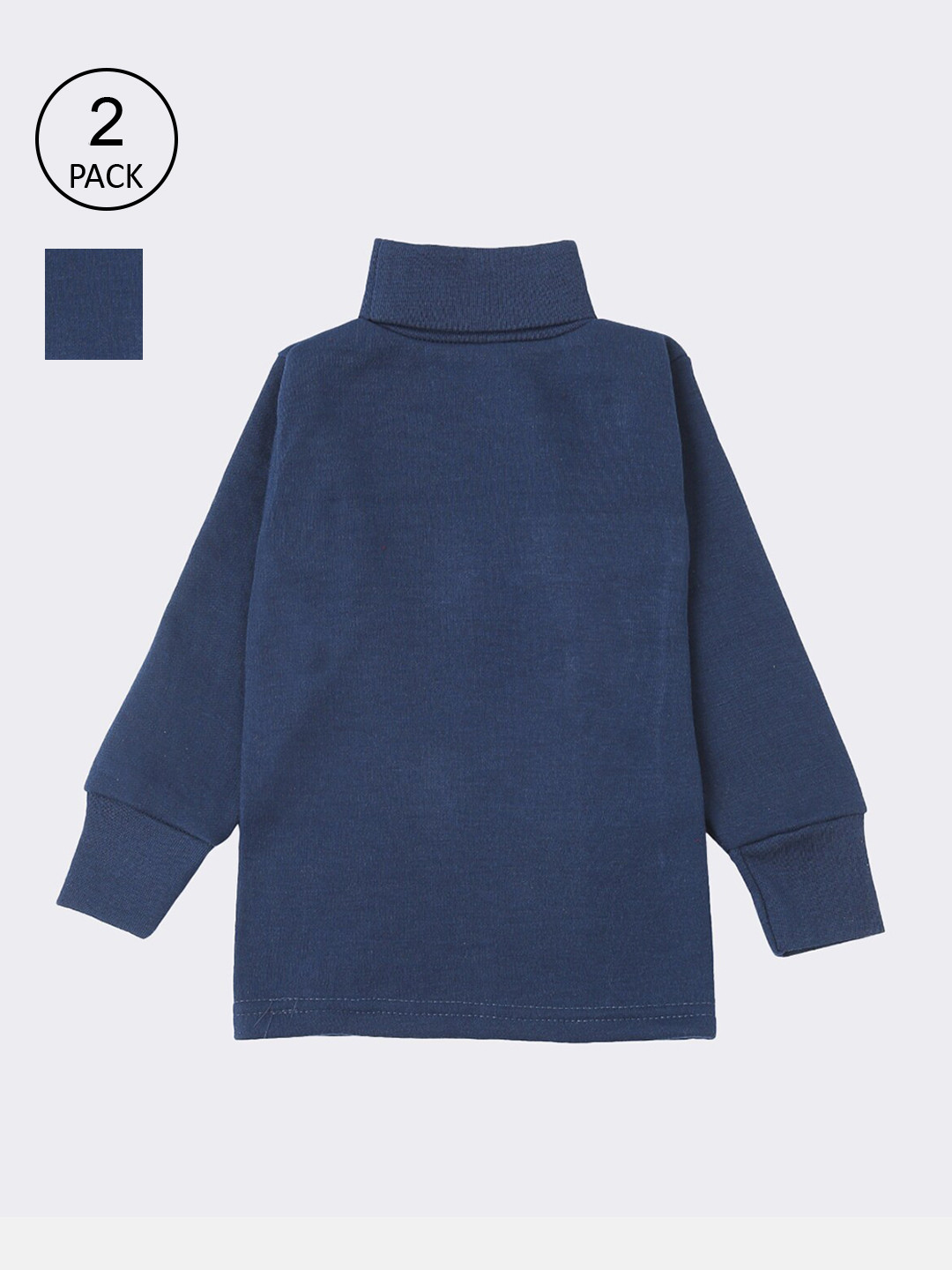 

Lux Cottswool Boys Pack Of 2 Blue Solid Cotton Thermal Tops
