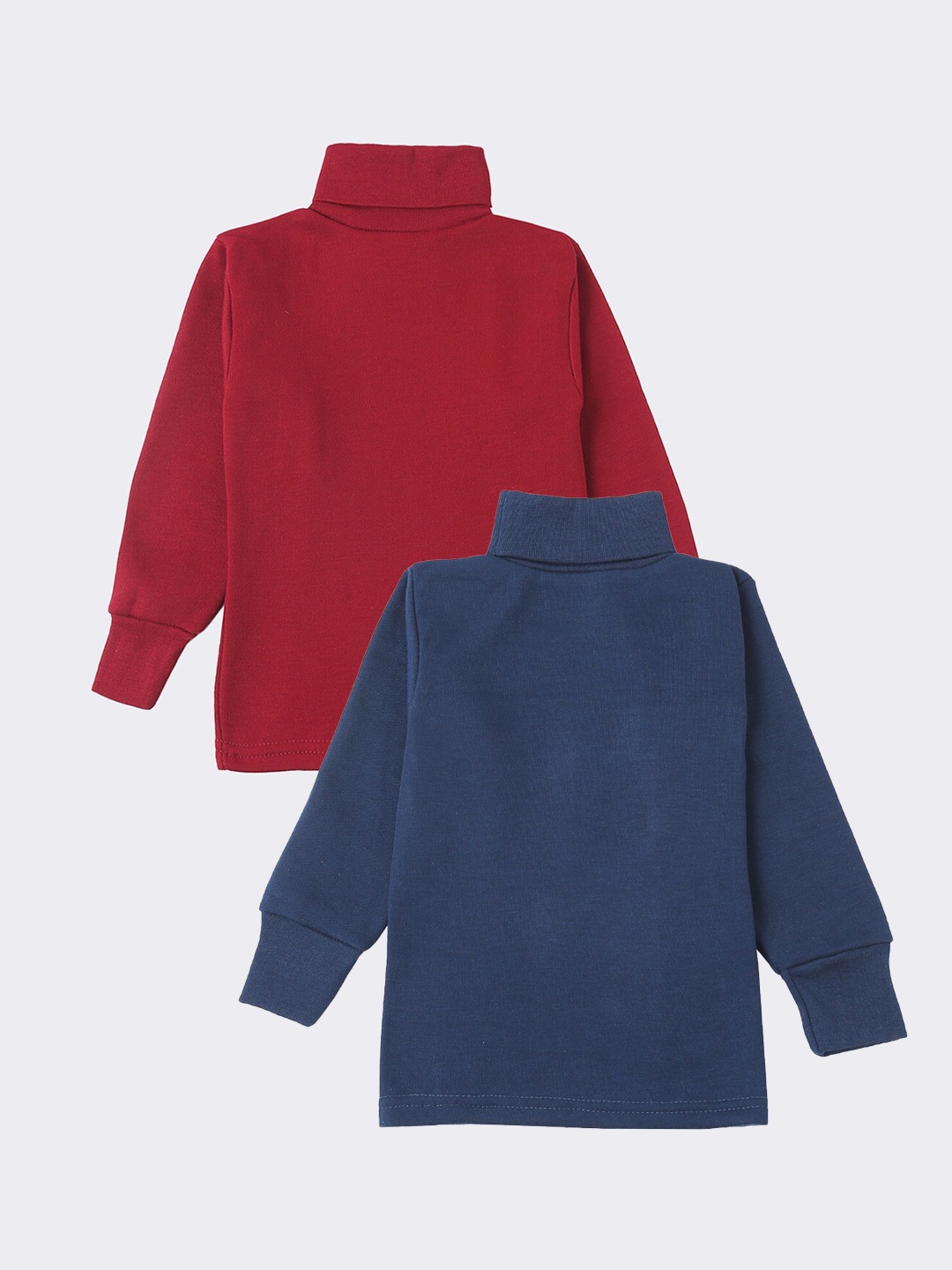 

Lux Cottswool Boys Pack Of 2 Red & Blue Cotton Solid Thermal Tops, Maroon
