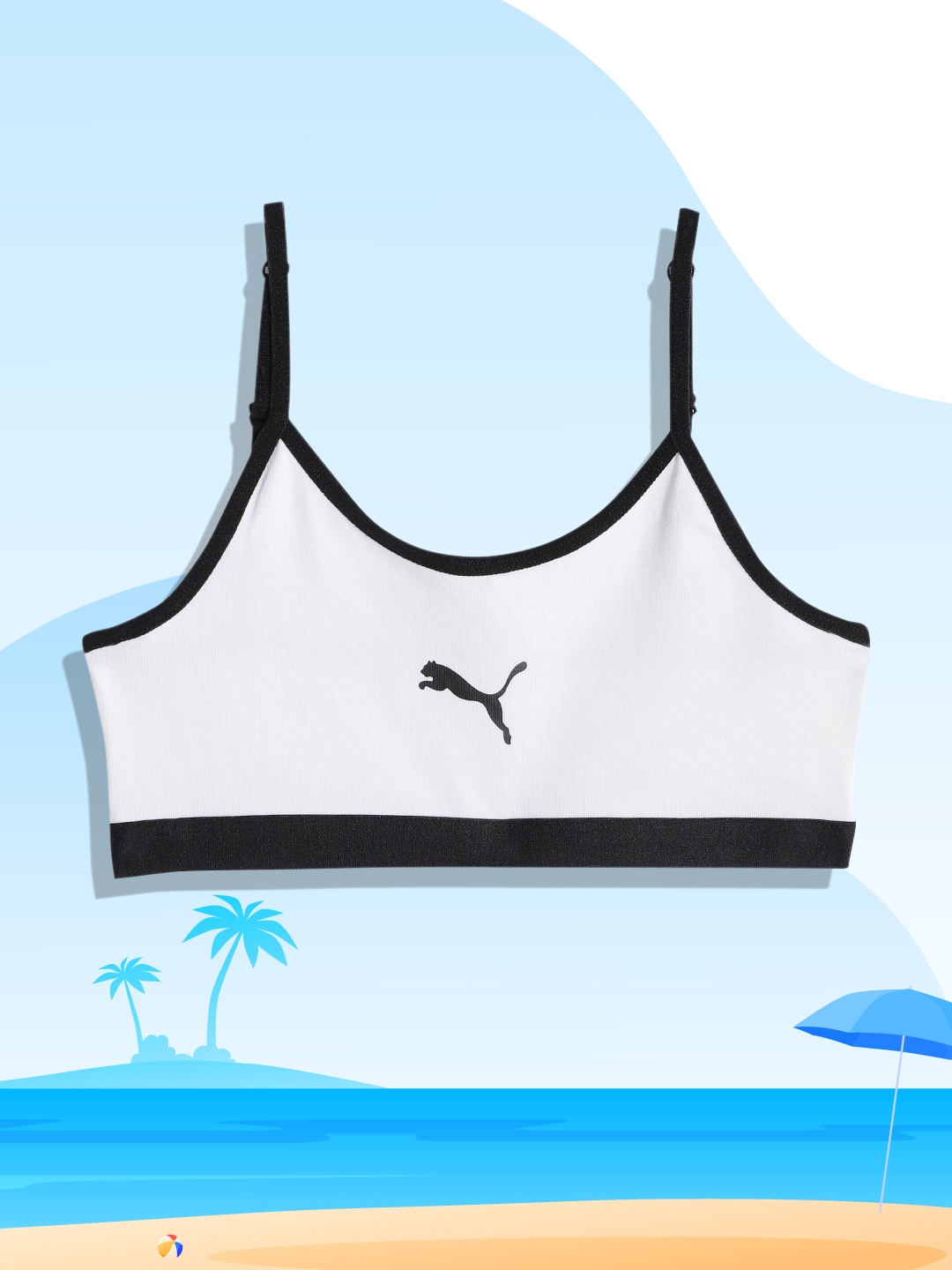 

Puma Girls White Youth Beginners Bra