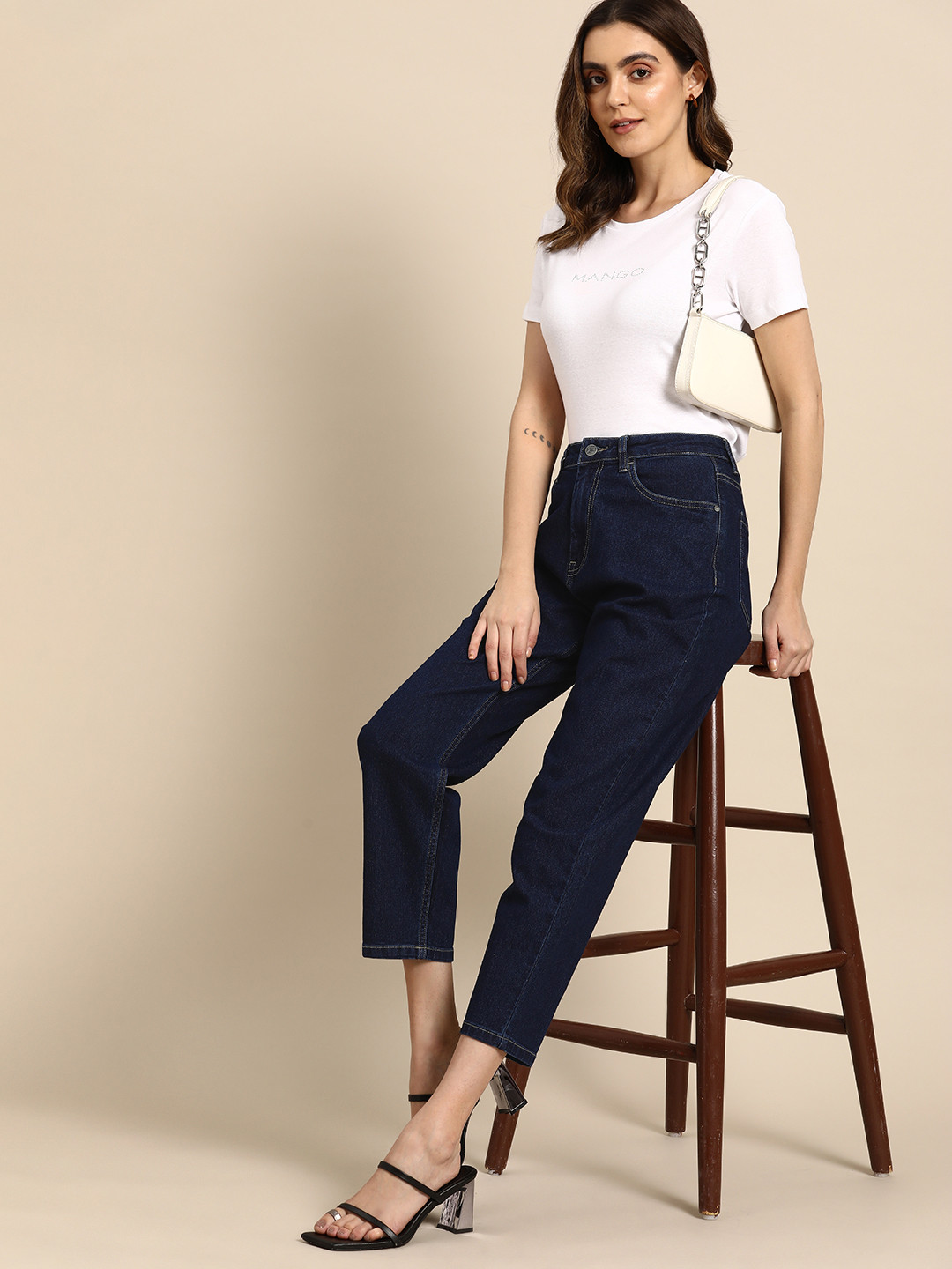 

all about you Women Stretchable Cropped Jeans, Navy blue