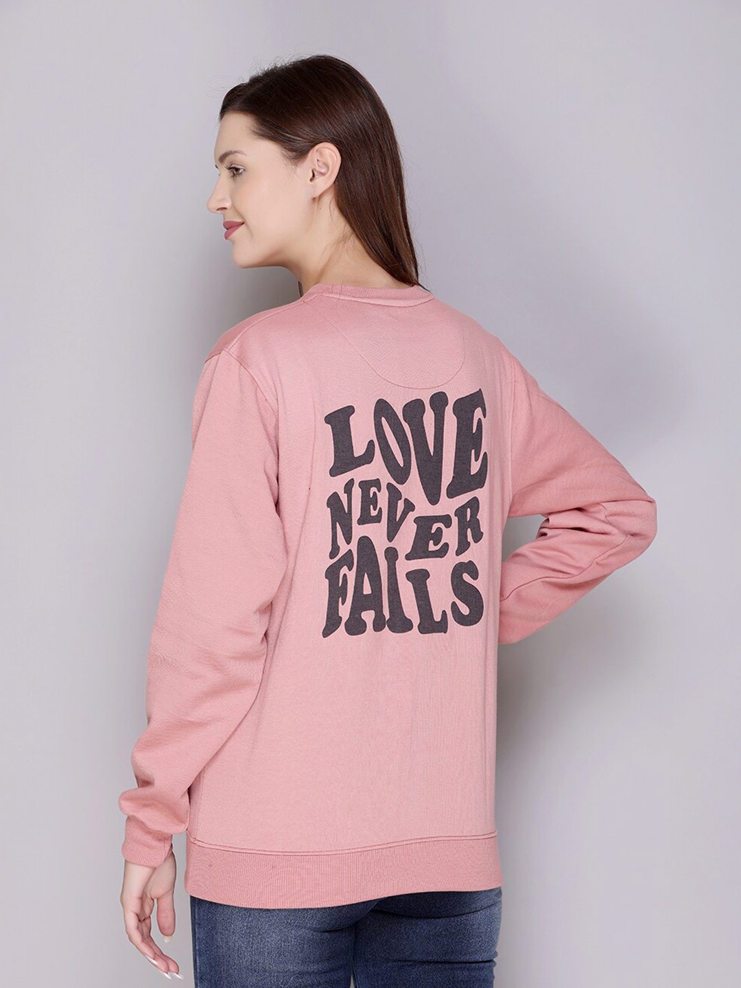 

Obaan Women Pink Printed Sweatshirt