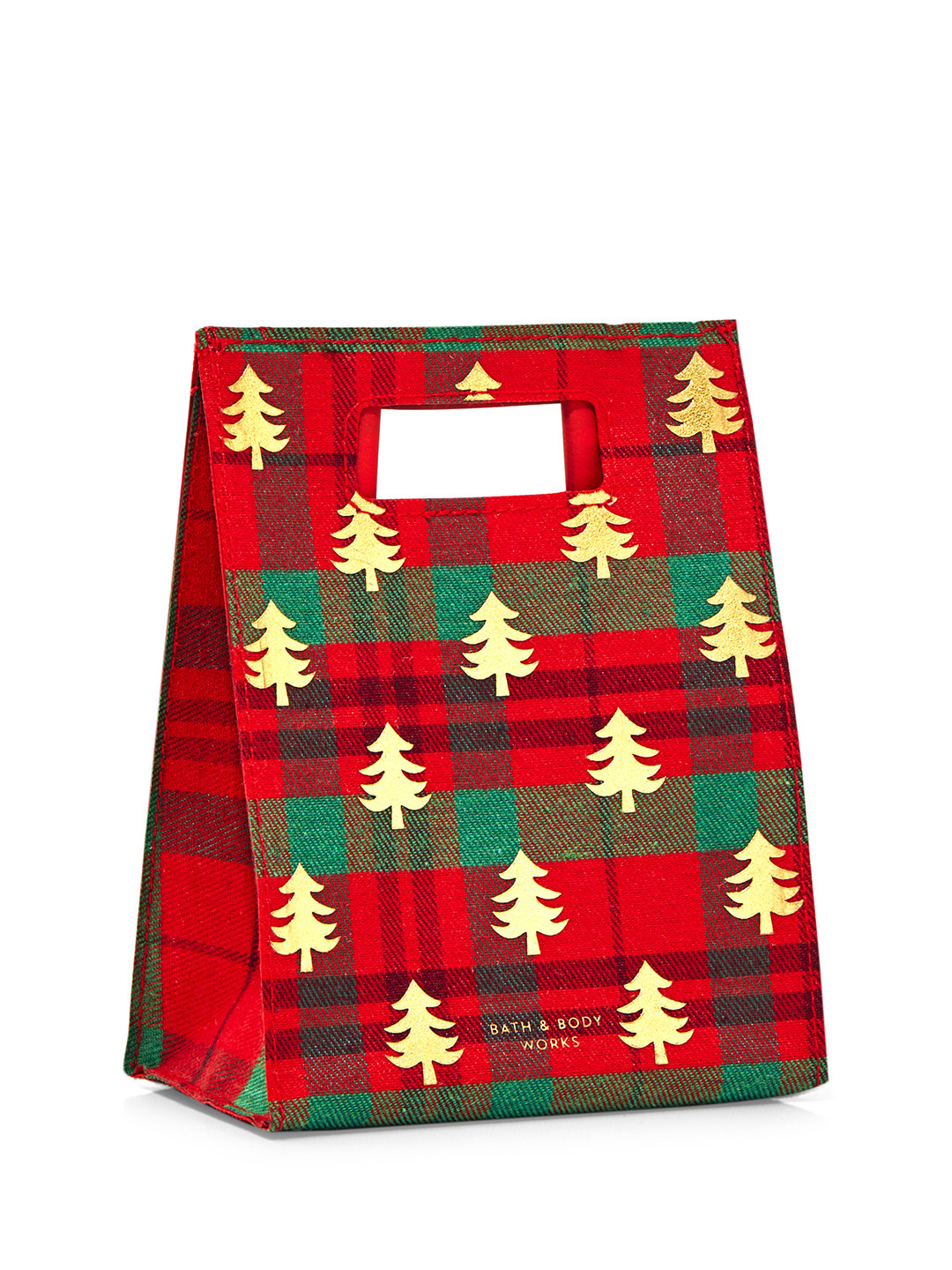 

Bath & Body Works Red & Green Printed Plaid Mini Gift Bag