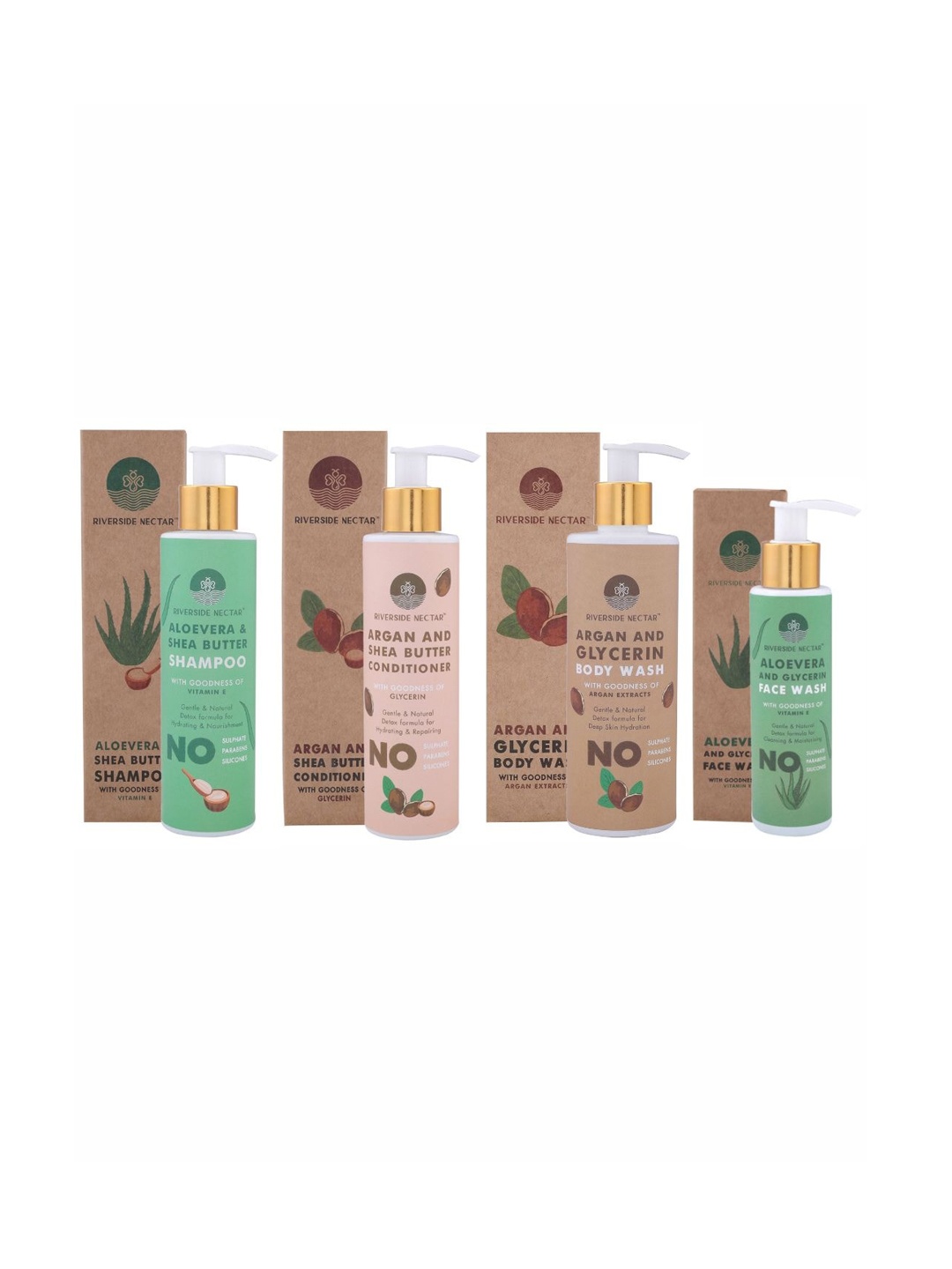

Riverside Nectar Set Of 4 Beauty Gift Set, Brown