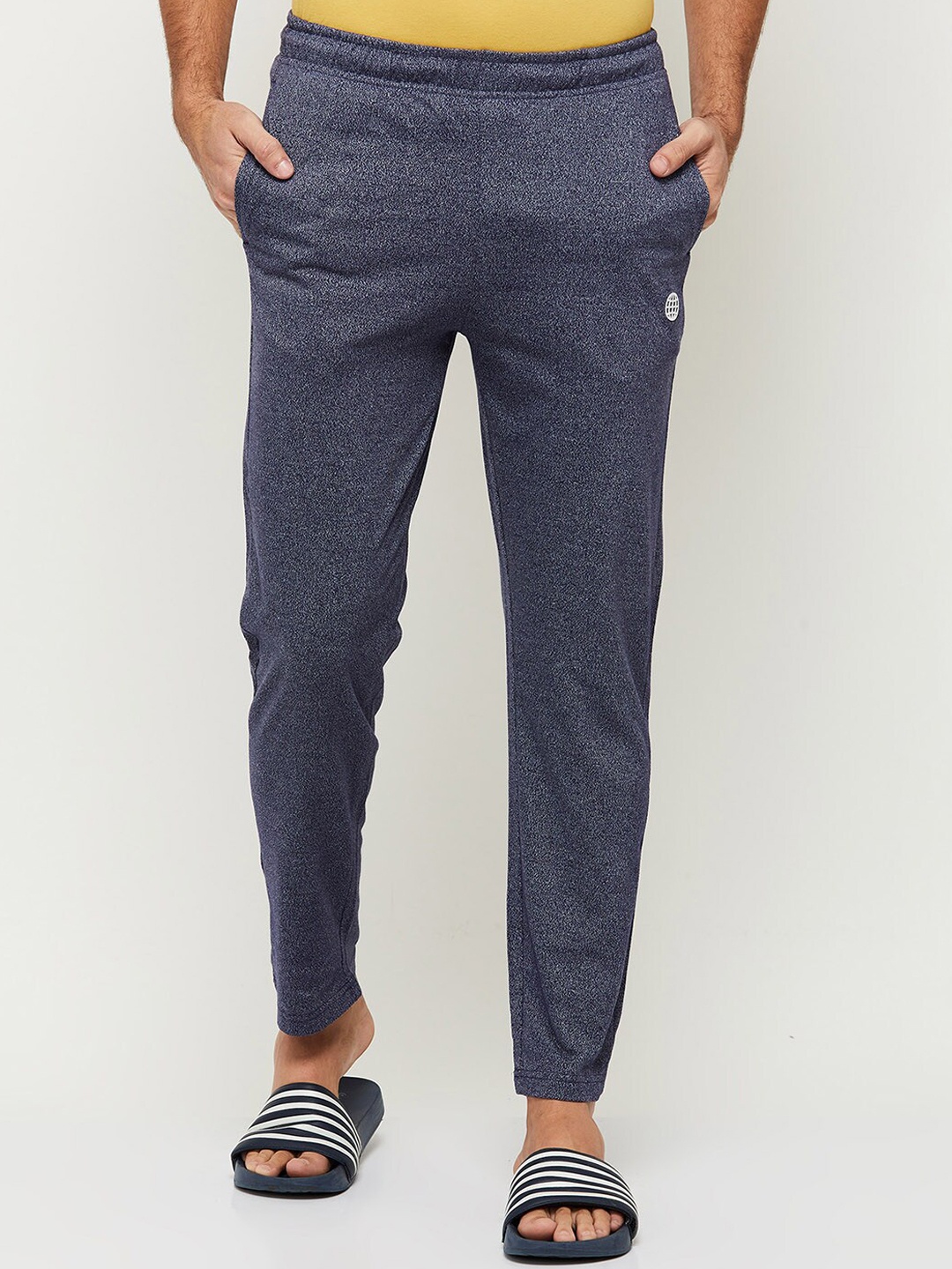 

max Men Blue Solid Lounge Pants