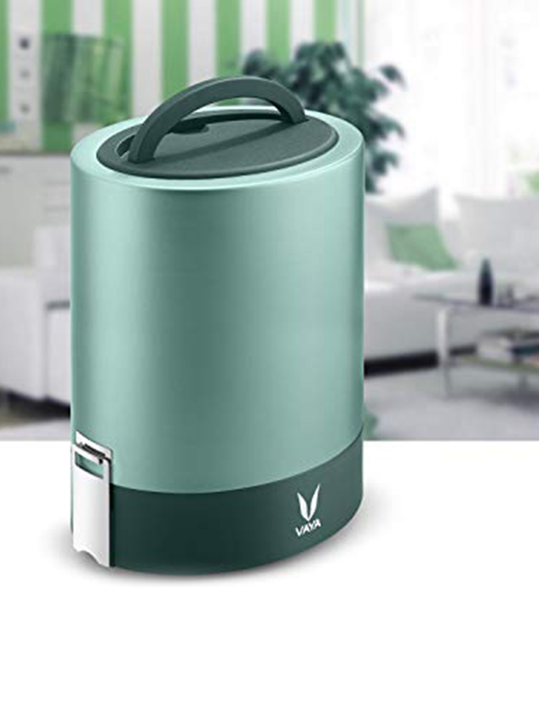

Vaya Green Stainless Steel Double-Walled Vacuum Insulation Lunch Box 1.3 L