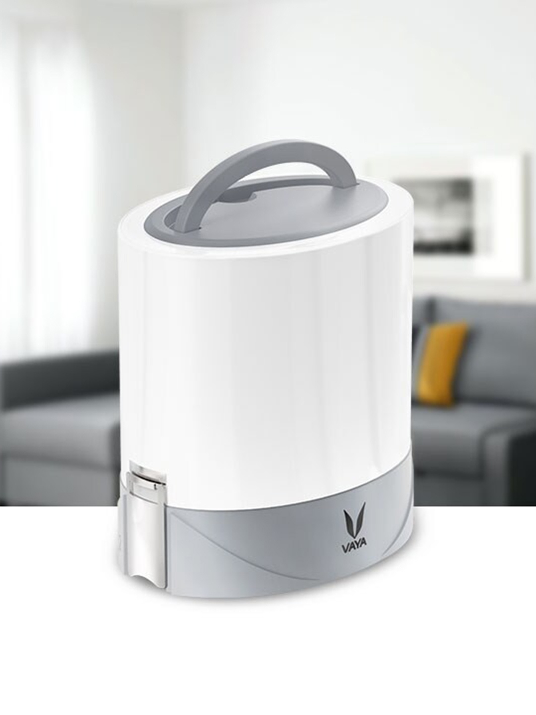 

Vaya White & Grey Solid Click It Stainless Steel Four Piece Lunch Box 1.3L