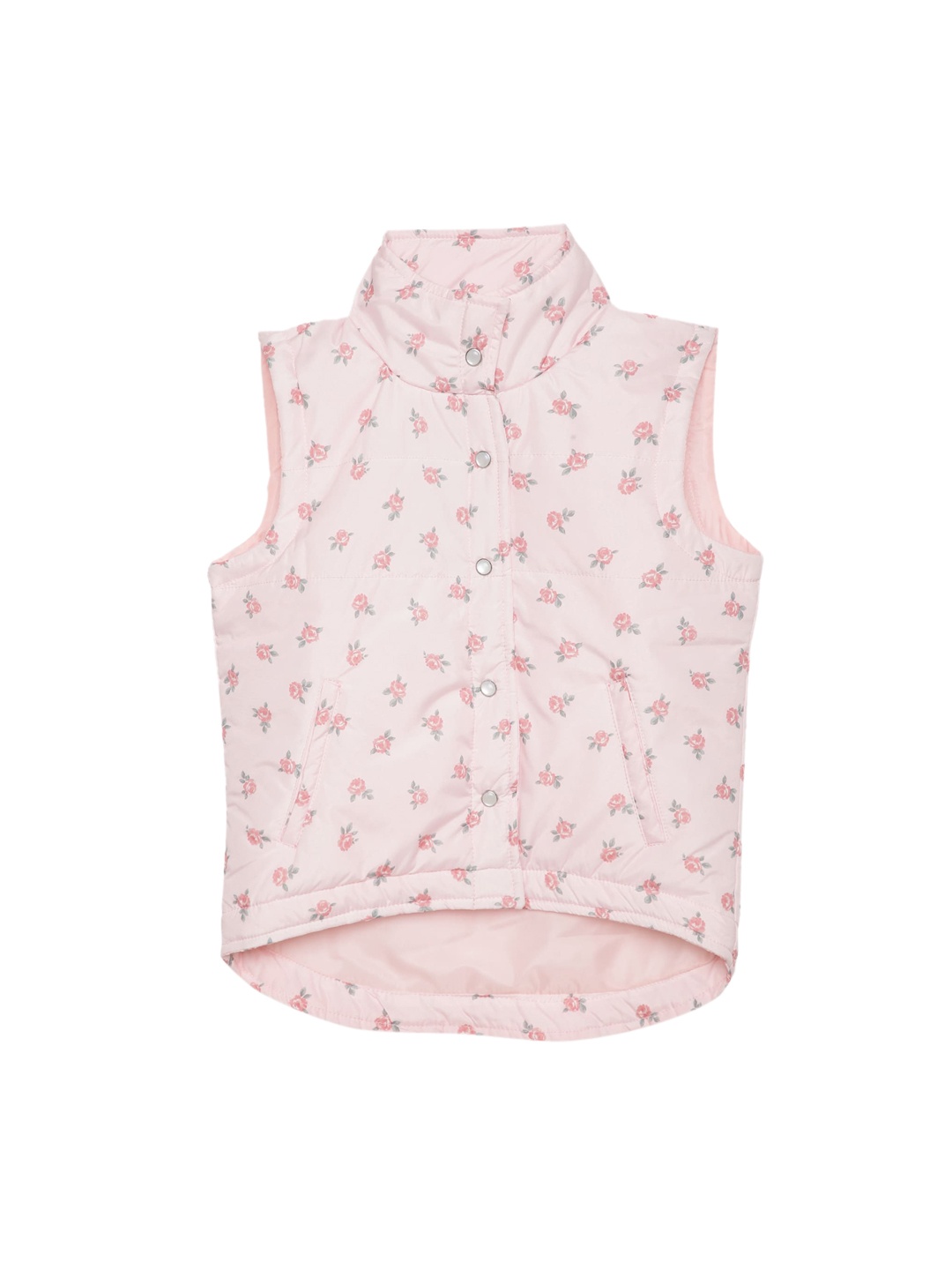 

UNDER FOURTEEN ONLY Girls Pink Floral Padded Jacket