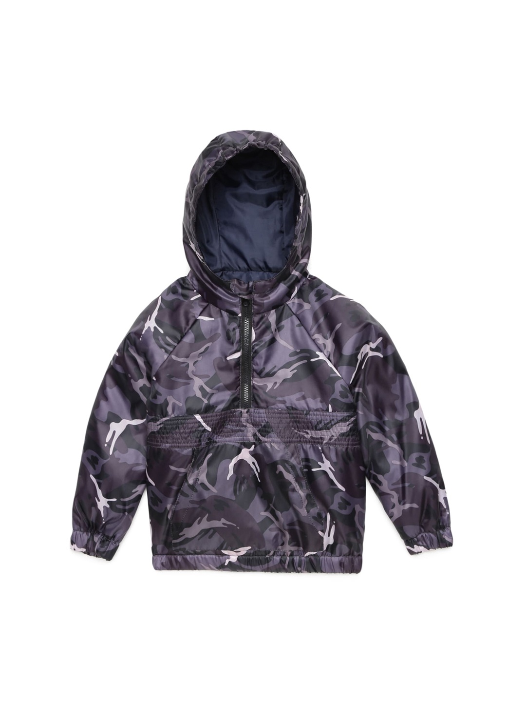 

UNDER FOURTEEN ONLY Boys Grey Camouflage Padded Jacket