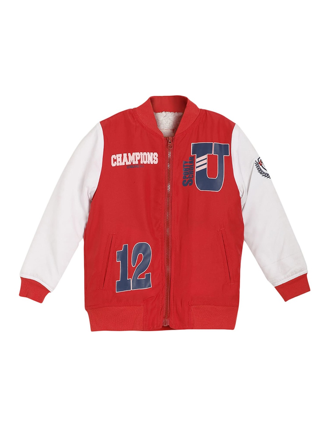 

UNDER FOURTEEN ONLY Boys Red White Sporty Jacket