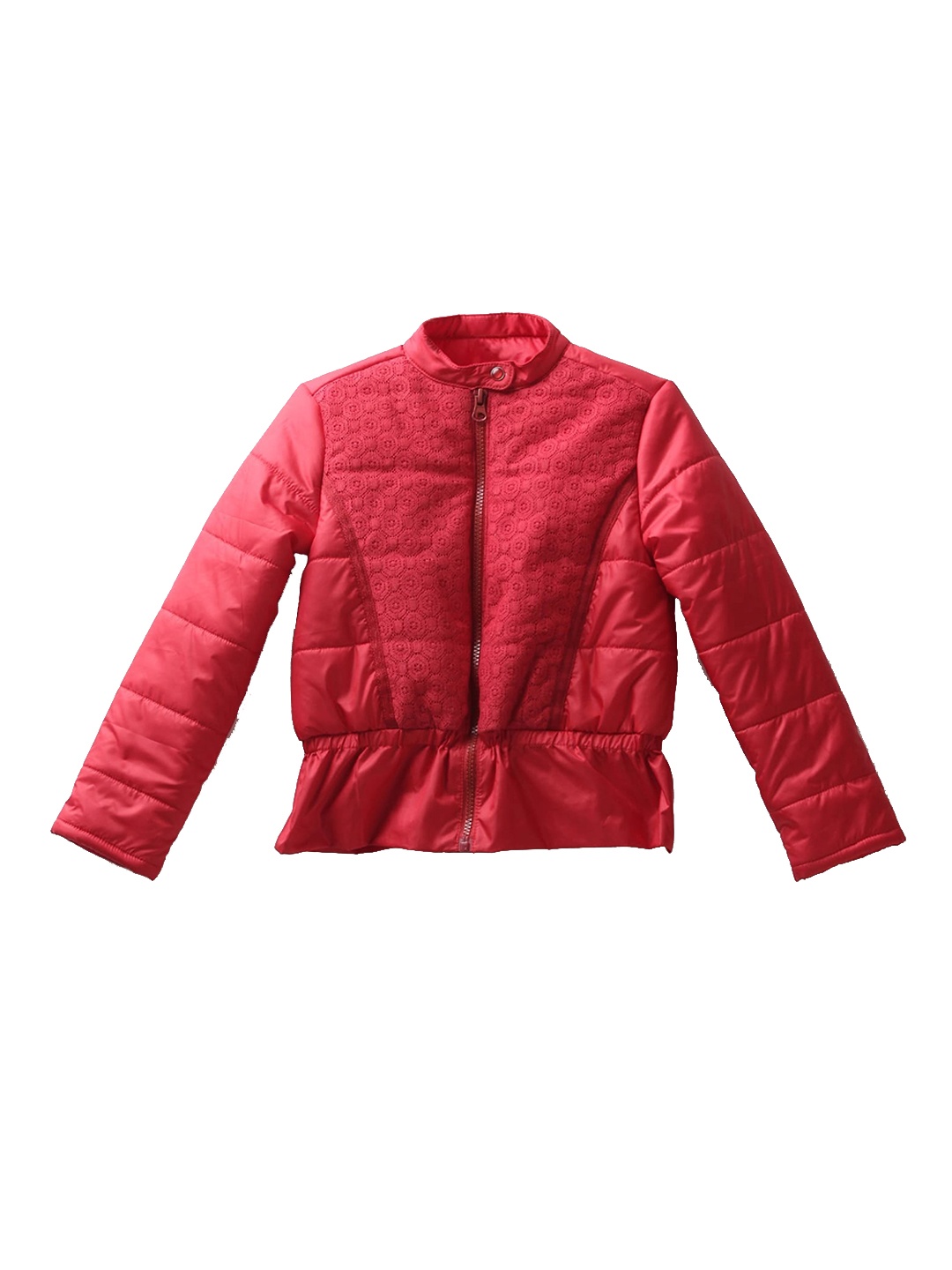 

UNDER FOURTEEN ONLY Girls Red Checked Padded Jacket