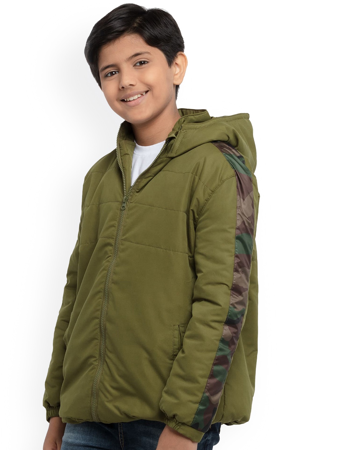 

UNDER FOURTEEN ONLY Boys Green Padded Jacket