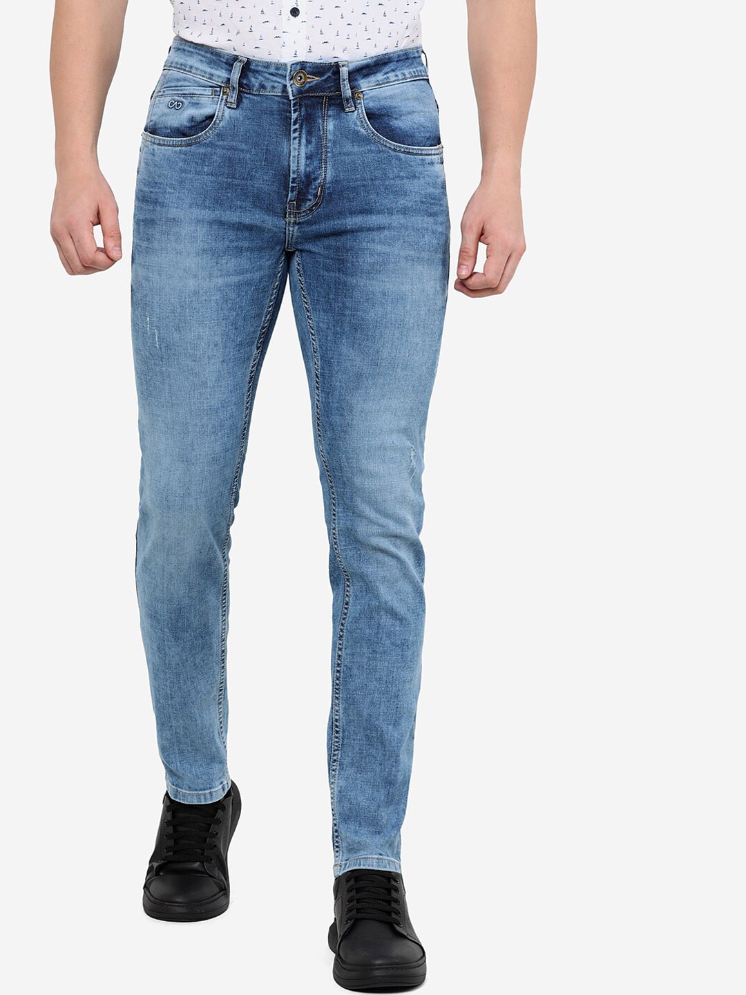 

JADE BLUE Men Blue Slim Fit Cotton Light Fade Jeans