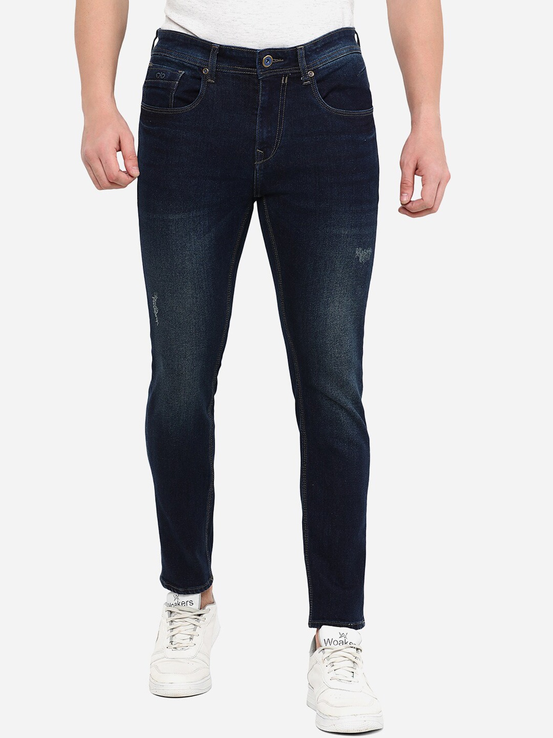 

JADE BLUE Men Blue Straight Fit Cotton Light Fade Jeans