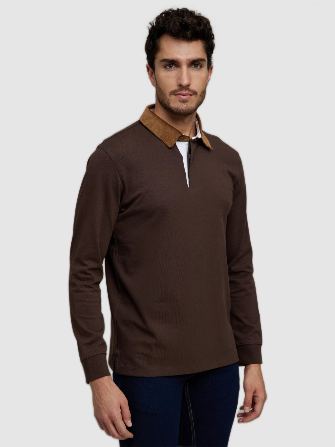 

Celio Men Brown Polo Collar Cotton T-shirt