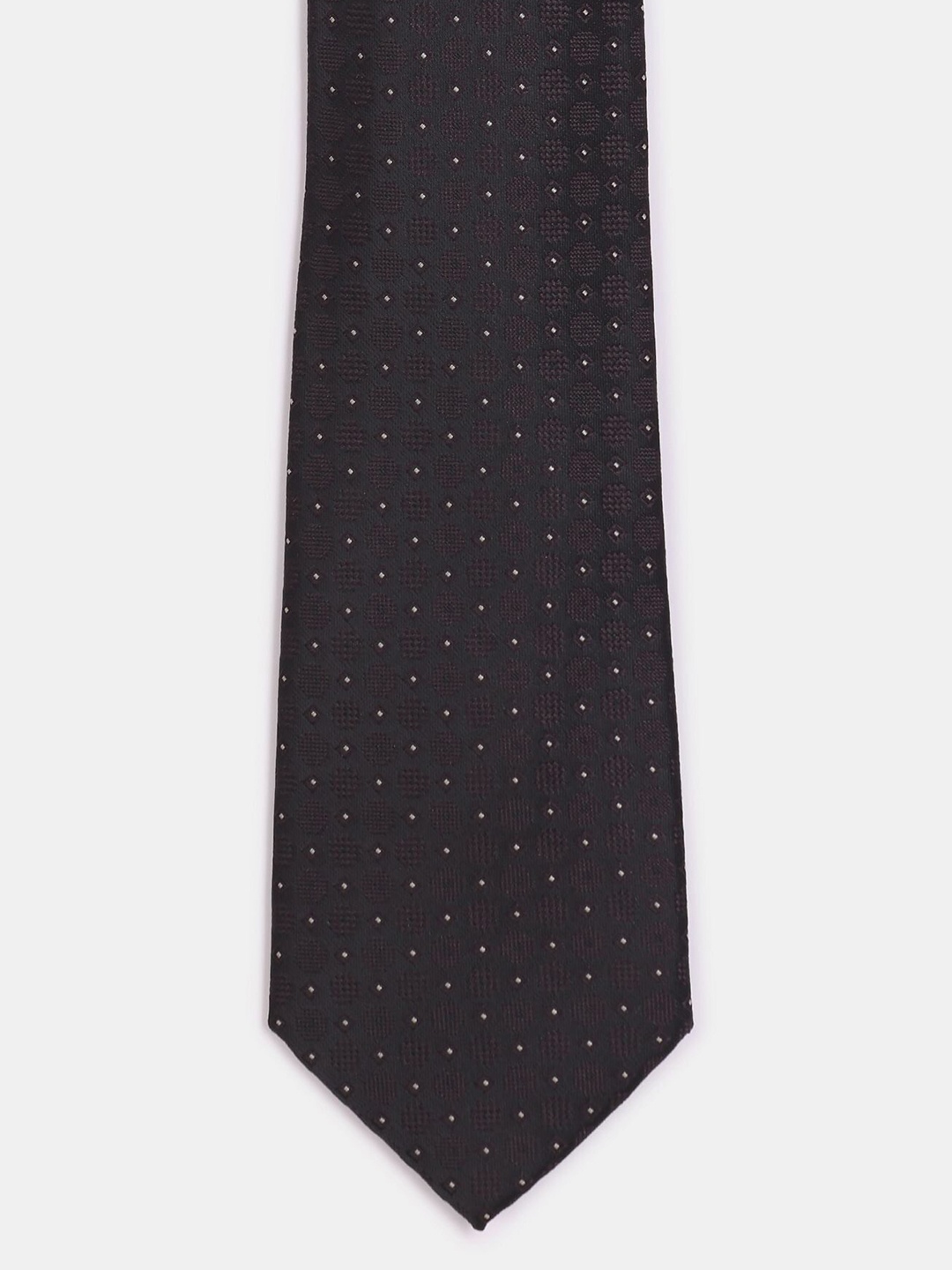 

Arrow Men Black Woven Design Skinny Tie