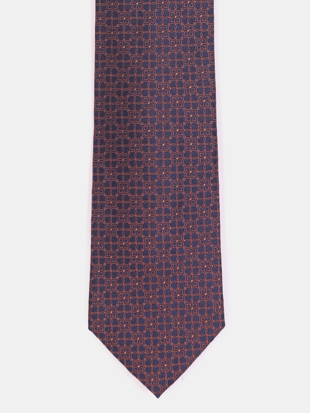

Arrow Men Blue & Orange Woven Design Skinny Tie