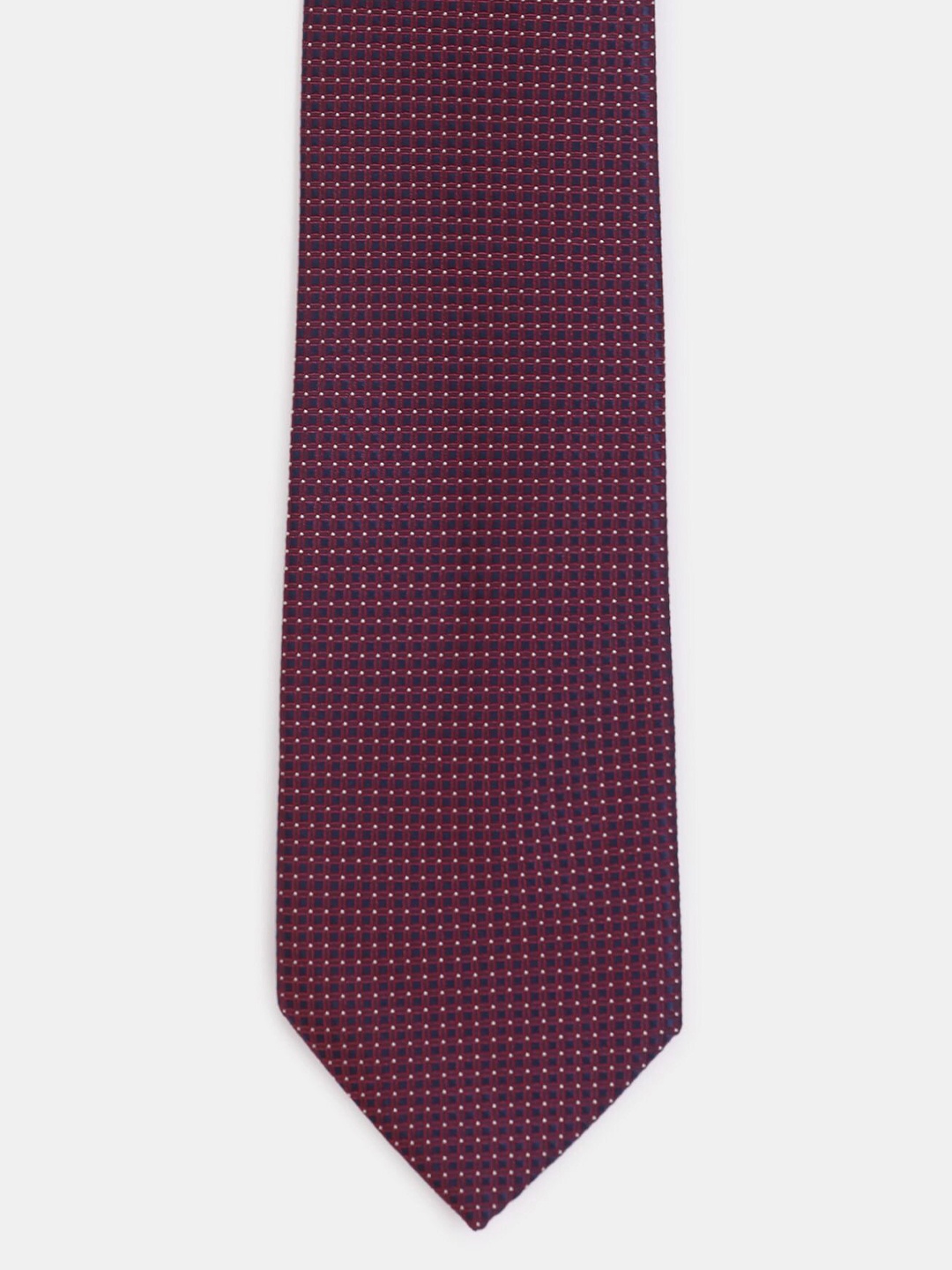 

Arrow Men Red & Blue Woven Design Broad Tie