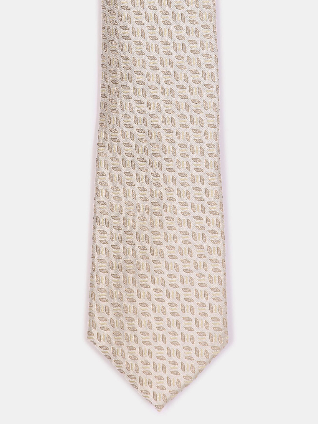 

Arrow Men Beige Printed Skinny Tie