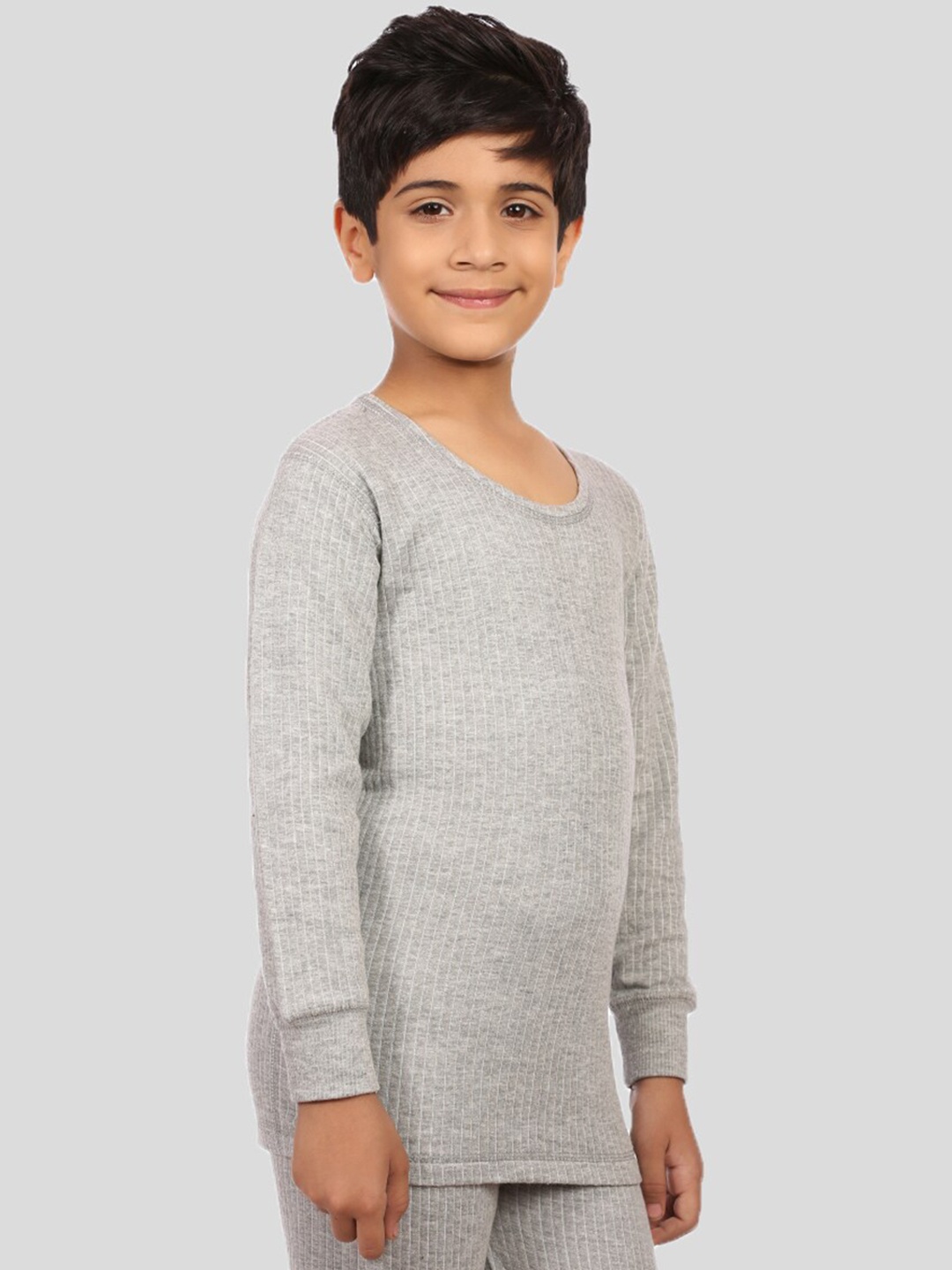 

NEVA Kids Solid Round Neck Thermal Set, Grey