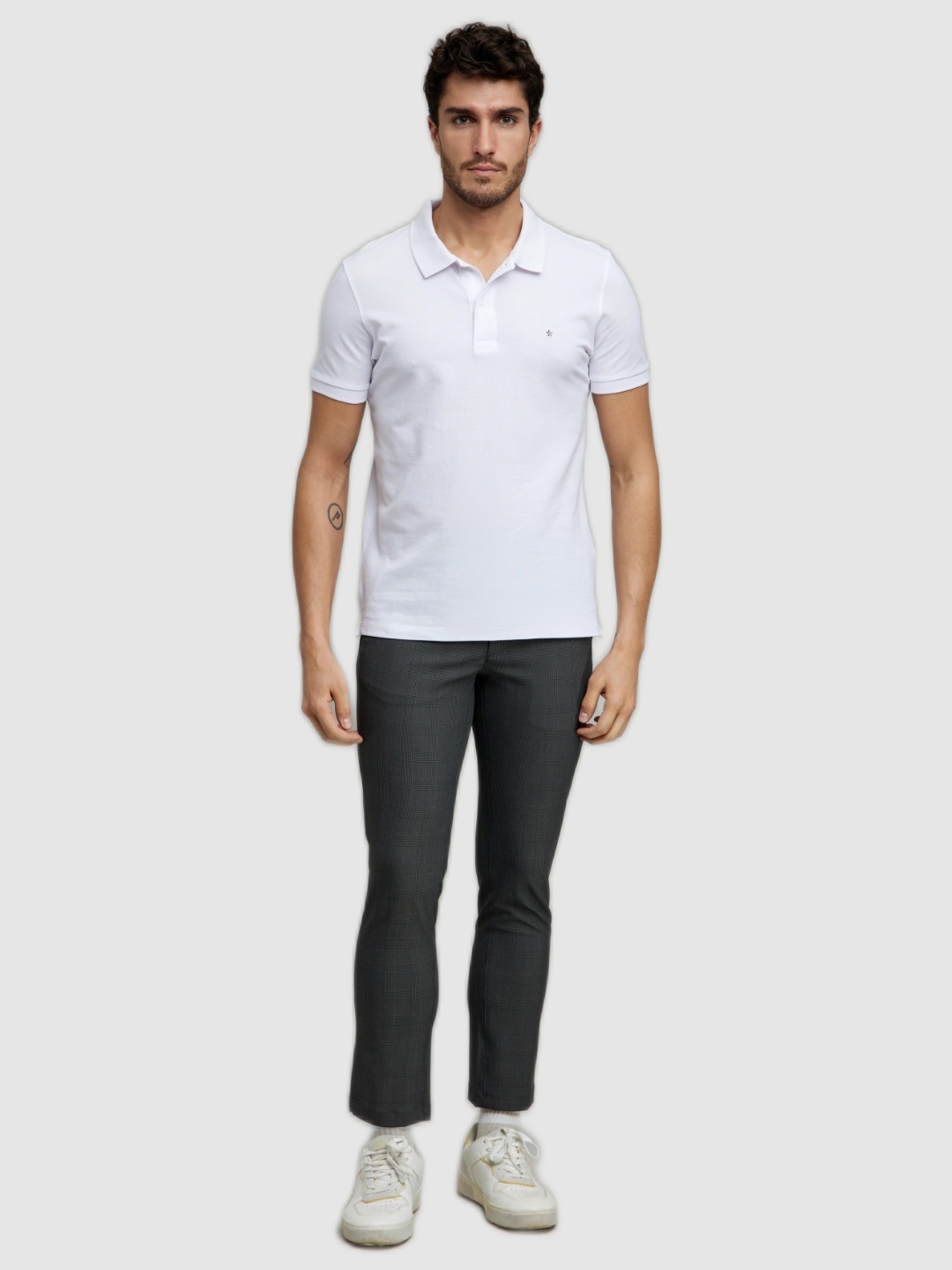 

Celio Men Grey Solid Polyester Slim Fit Trousers