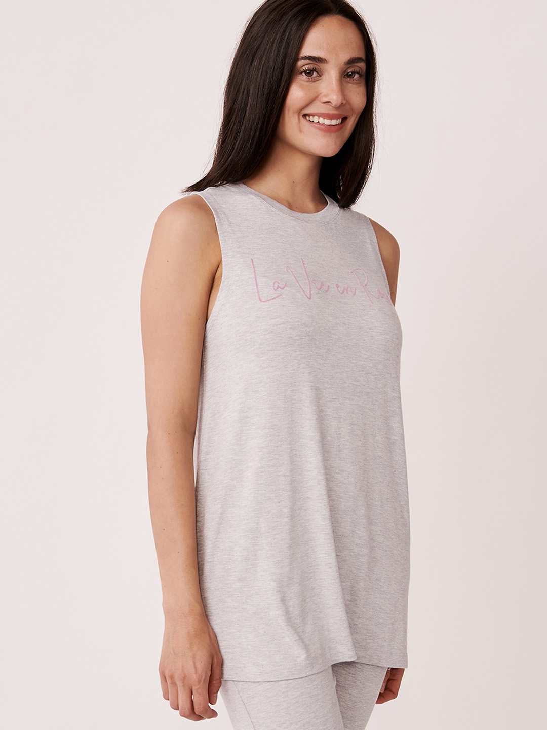 

La Vie en Rose Women Grey Solid Camisole