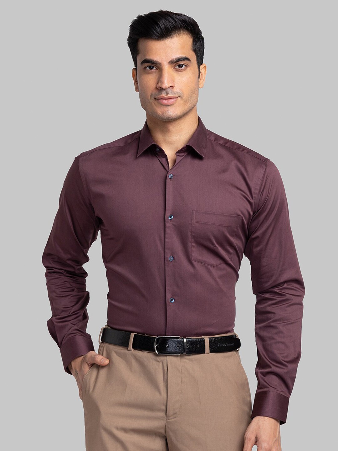 

Park Avenue Men Maroon Slim Fit Formal Shirt