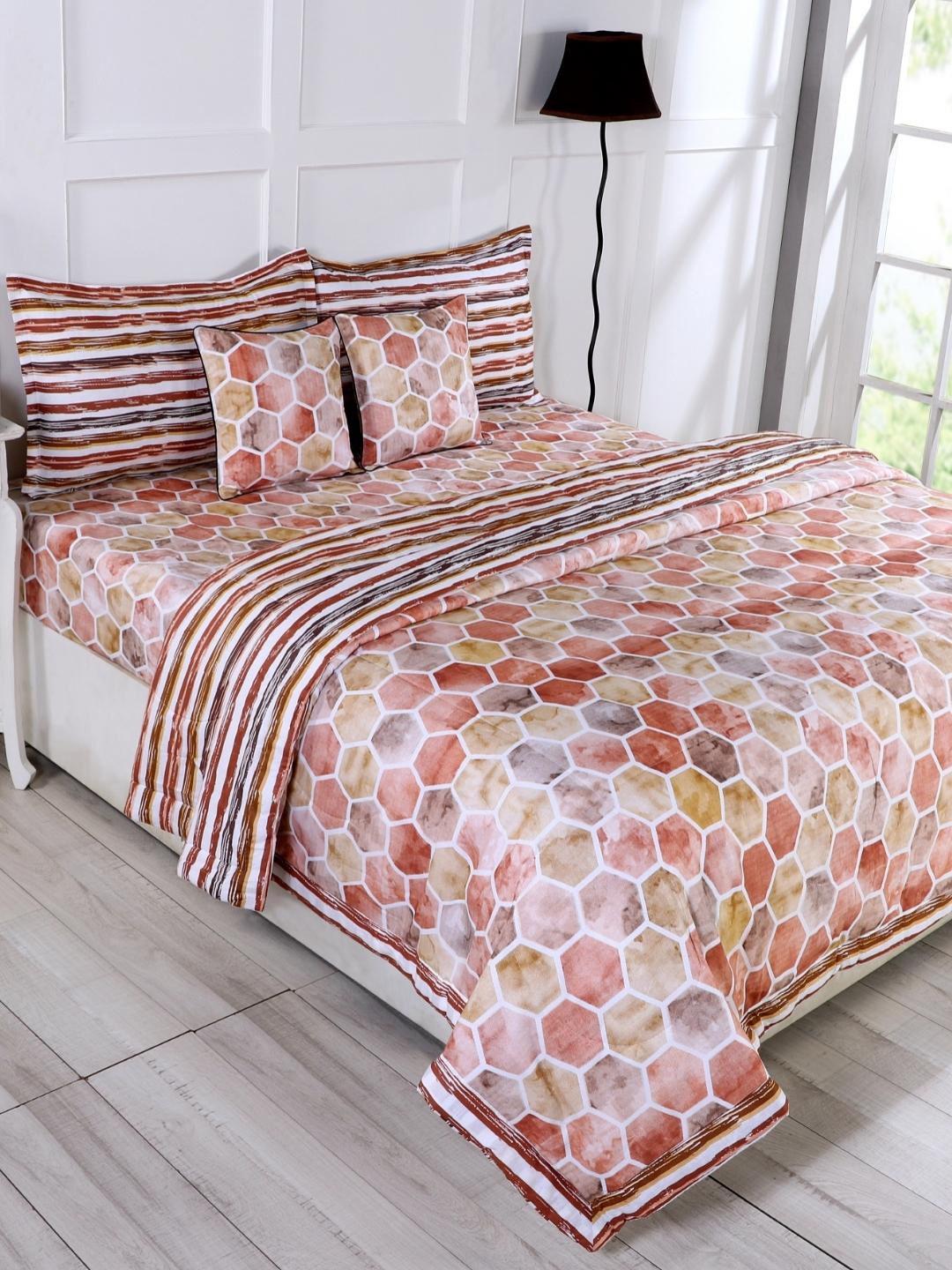 

A Homes Grace Copper Printed Cotton Bedding Set