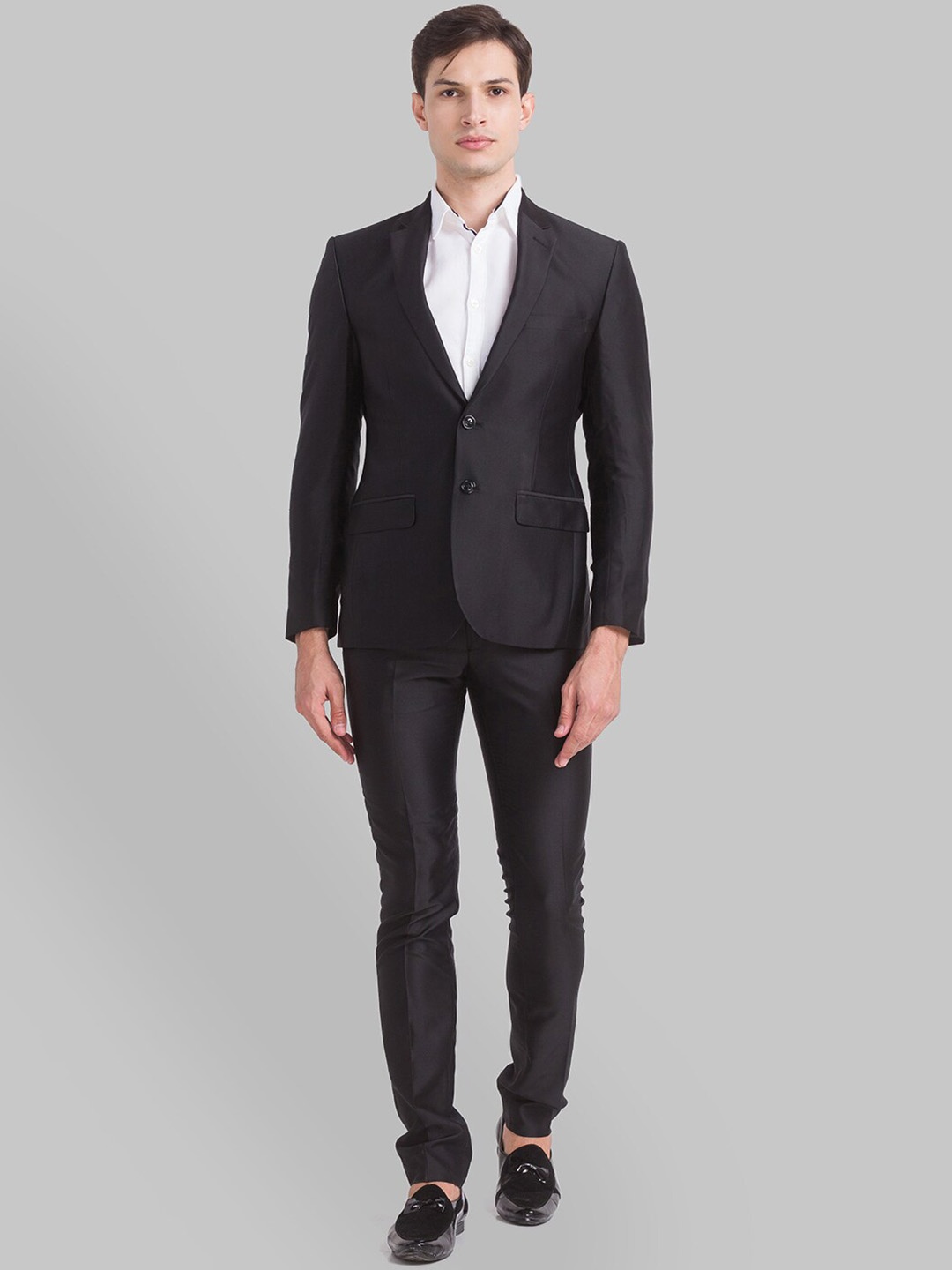 

Parx Men Black Solid Regular-Fit Single-Breasted Two-Piece Formal Suit