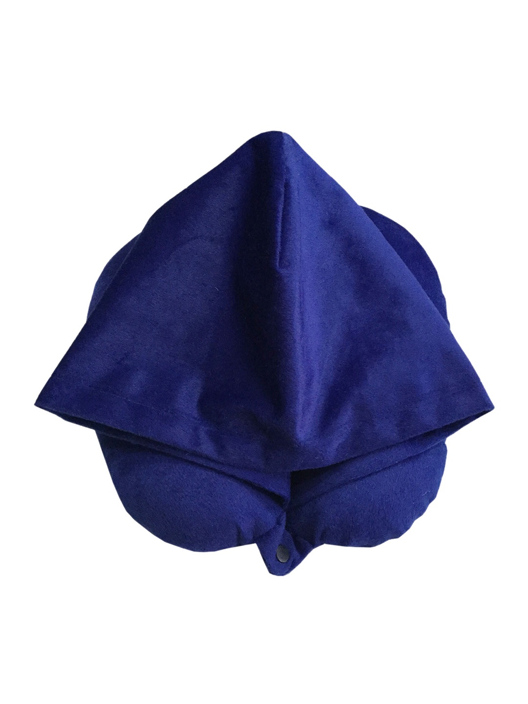 

Lushomes Blue Solid Neck Pillow with a Hoodie