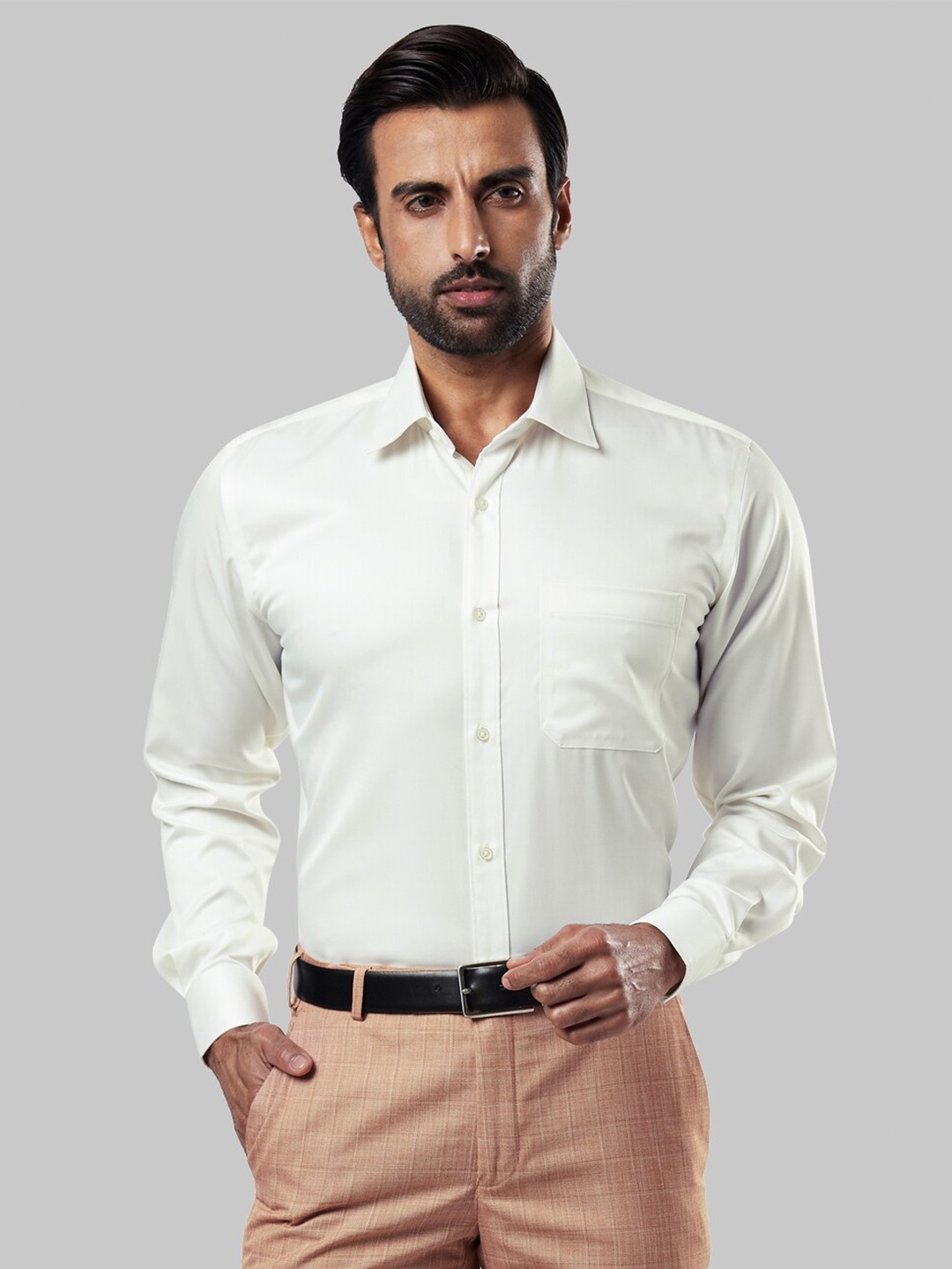 

Raymond Men Off White Cotton Formal Shirt