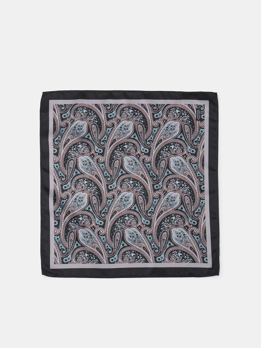 

Arrow Men Grey Paisley Printed Pocket Square