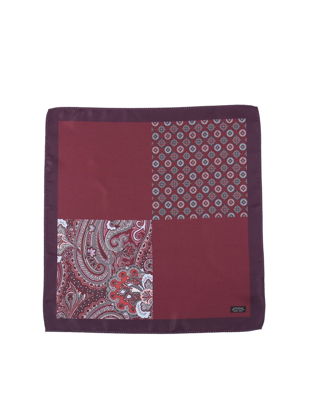 

Arrow Men Brown Printed Pocket Square