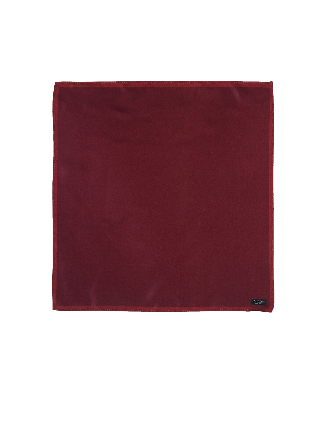 

Arrow Men Maroon Solid Pocket Square