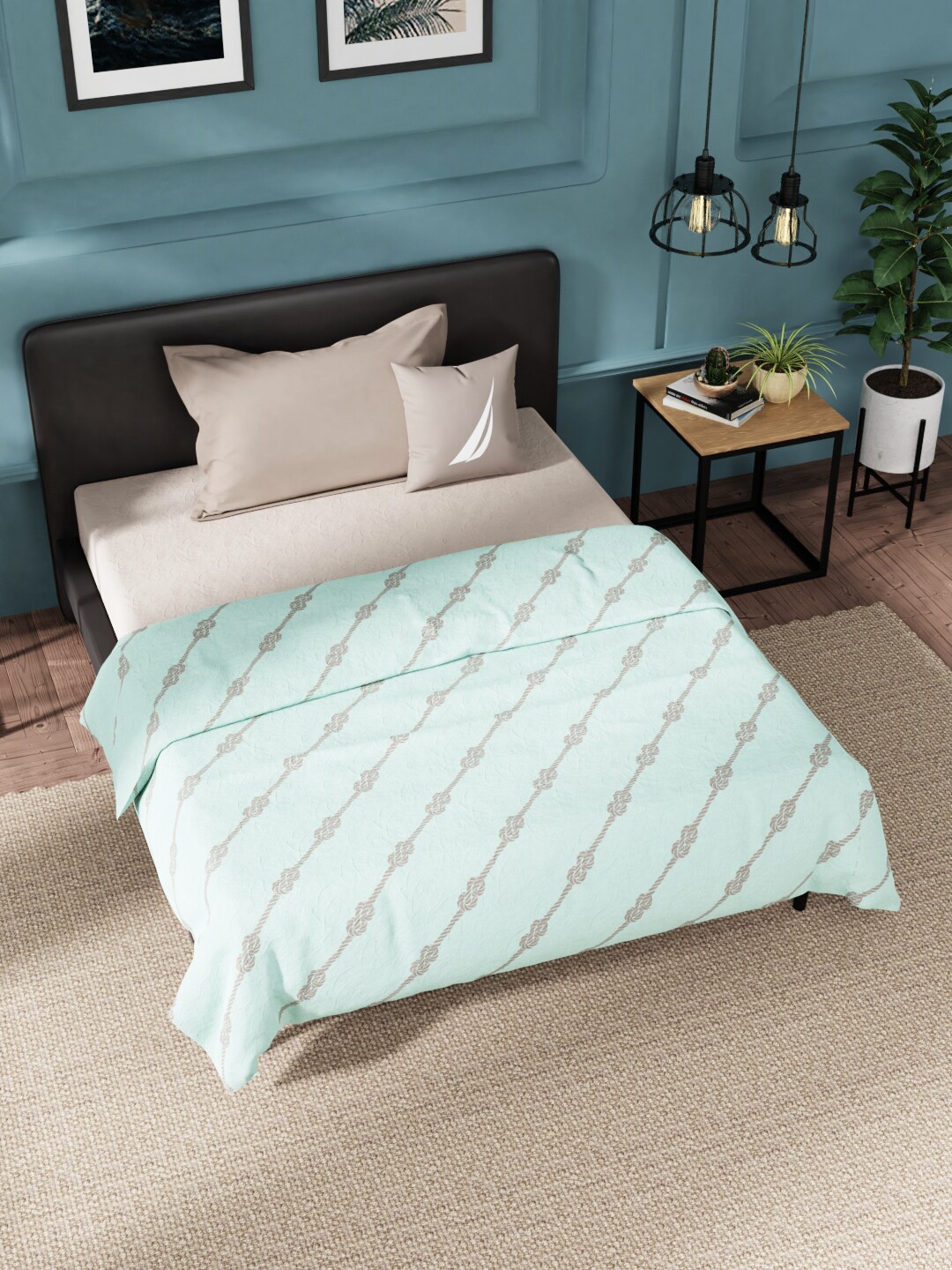 

Nautica Green & Brown AC Room 210 GSM Cotton Single Bed Dohar