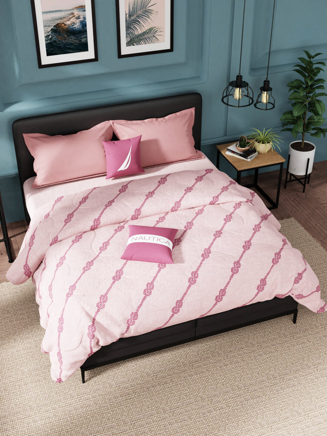 

Nautica Pink & Purple AC Room 120 GSM Cotton Double Bed Comforter