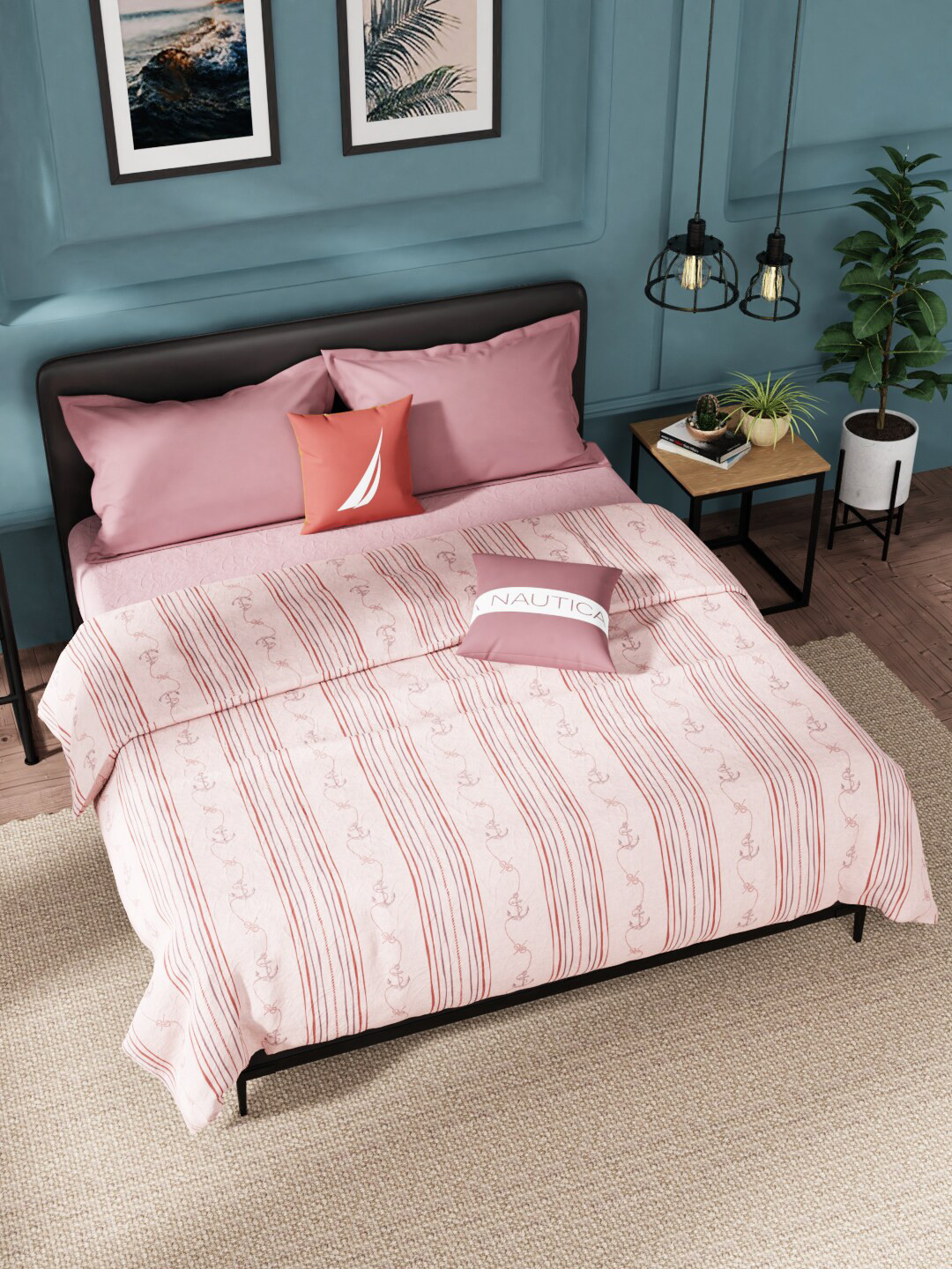 

Nautica Pink & Maroon AC Room 210 GSM Cotton Double Bed Dohar