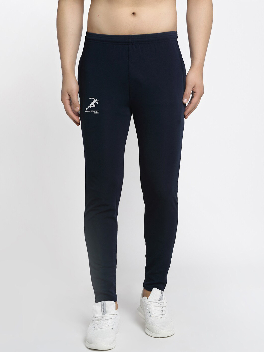 

GRACIT Men Navy Blue Solid Track Pants