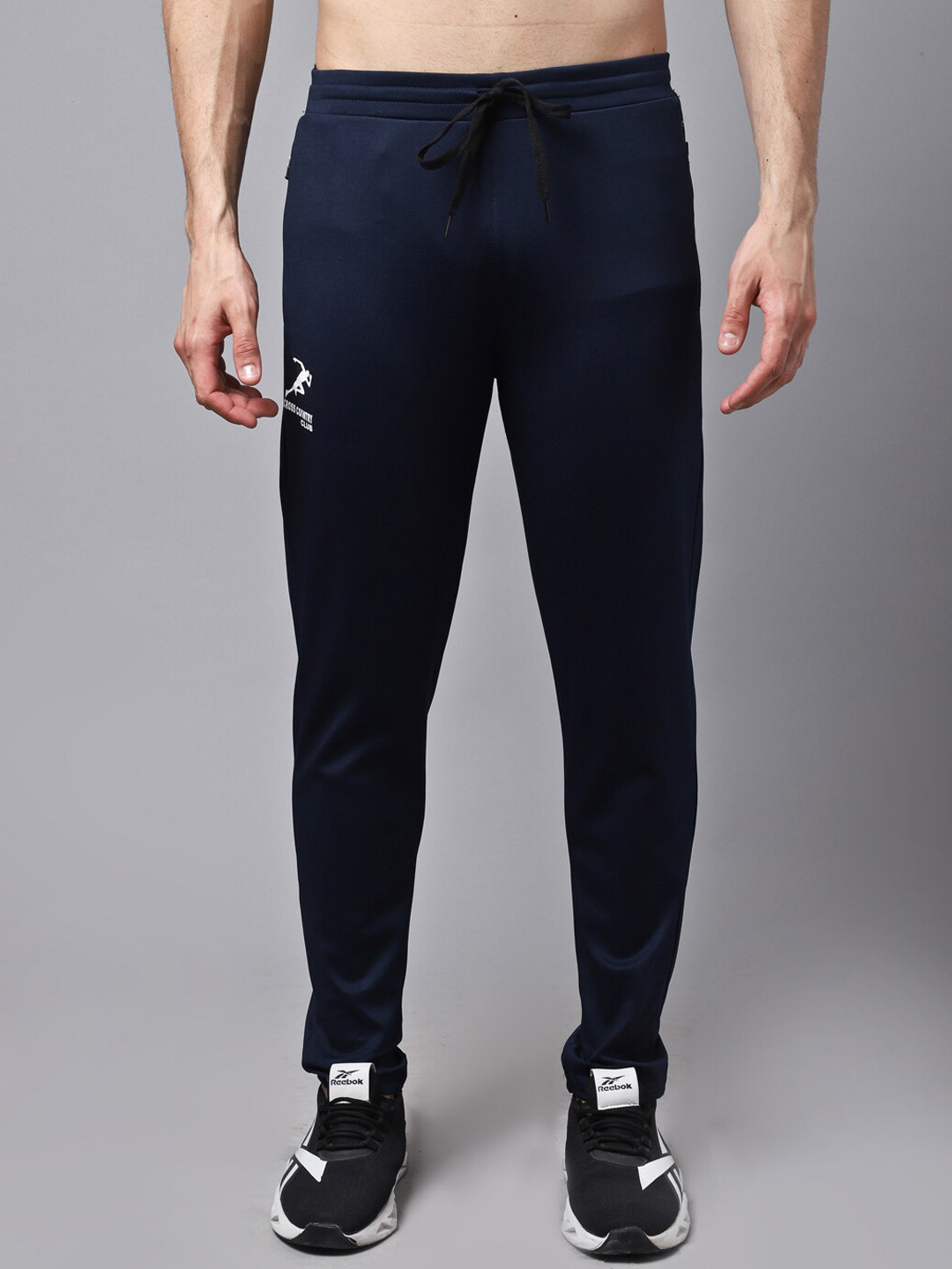 

GRACIT Men Navy Blue Solid Track Pants