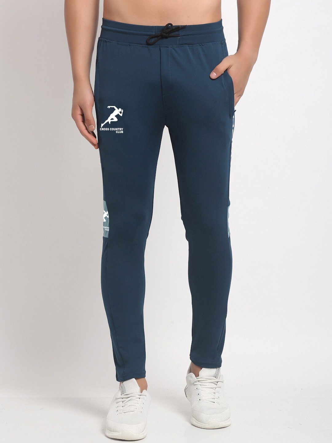 

GRACIT Men Navy Blue Solid Track Pant