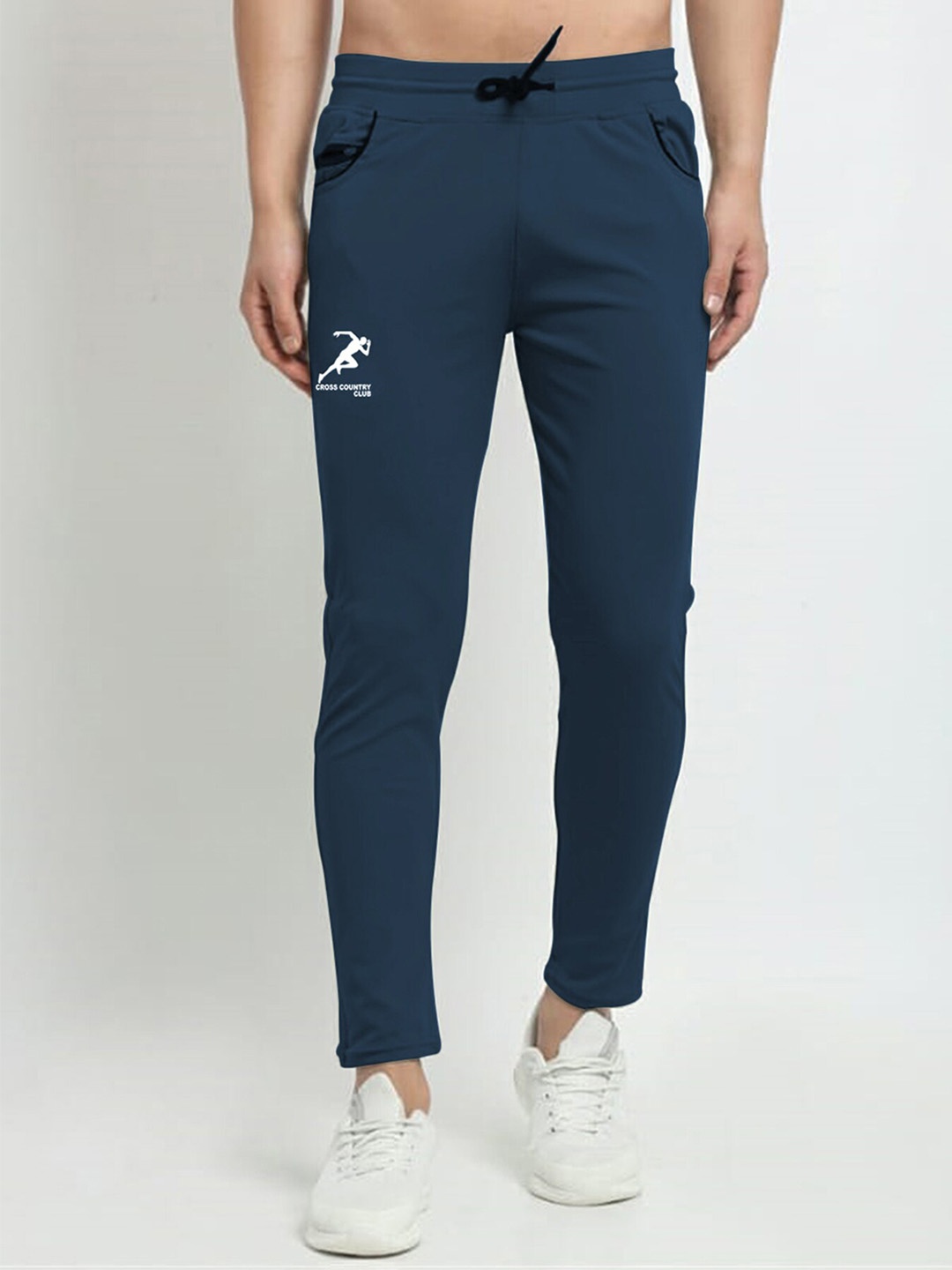 

GRACIT Men Navy Blue Solid Track Pant