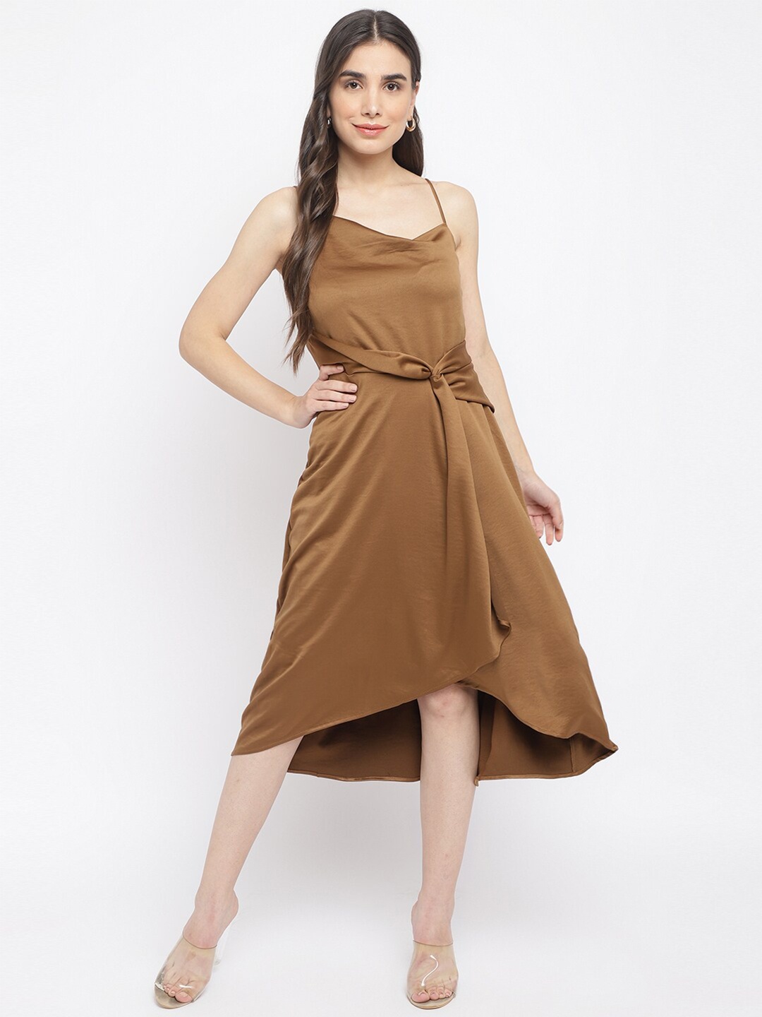 

Latin Quarters Women Brown A-Line Midi Dress